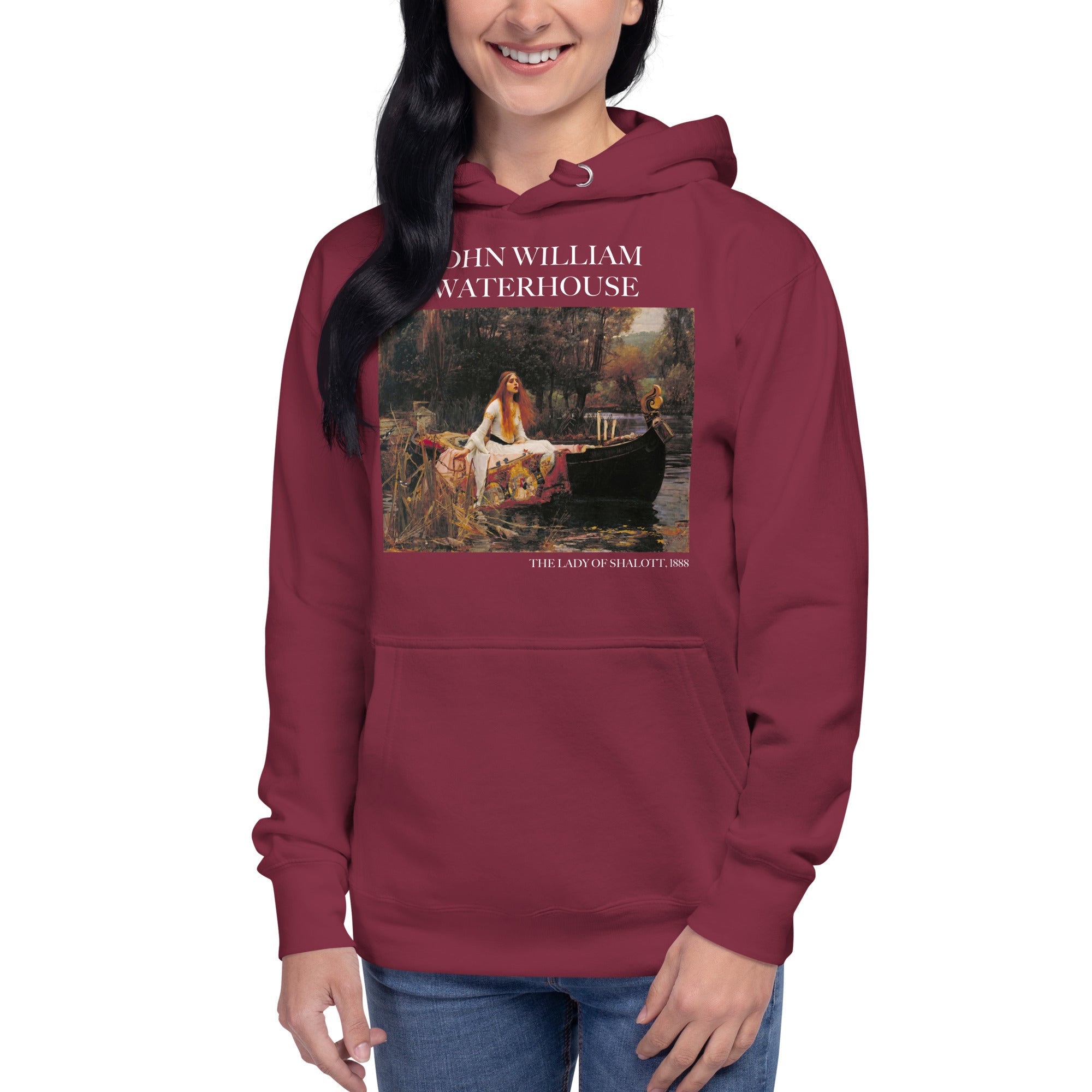 John William Waterhouse 'The Lady of Shalott' Famous Painting Hoodie | Unisex Premium Art Hoodie