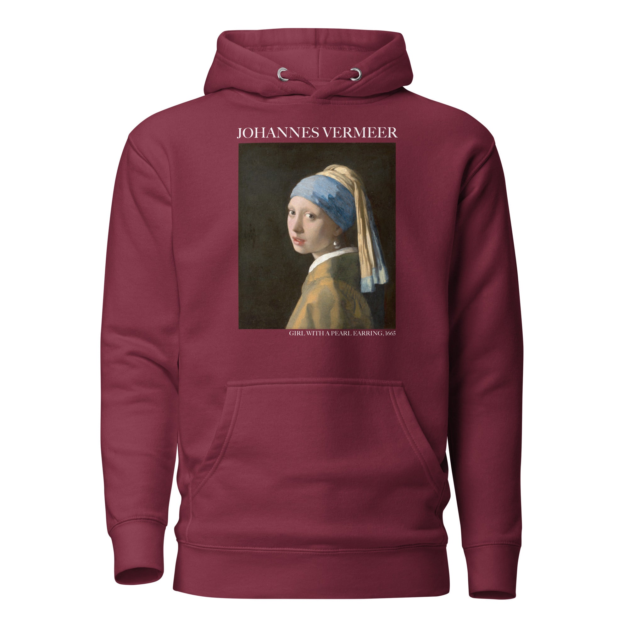 Johannes Vermeer 'Girl with a Pearl Earring' Famous Painting Hoodie | Unisex Premium Art Hoodie