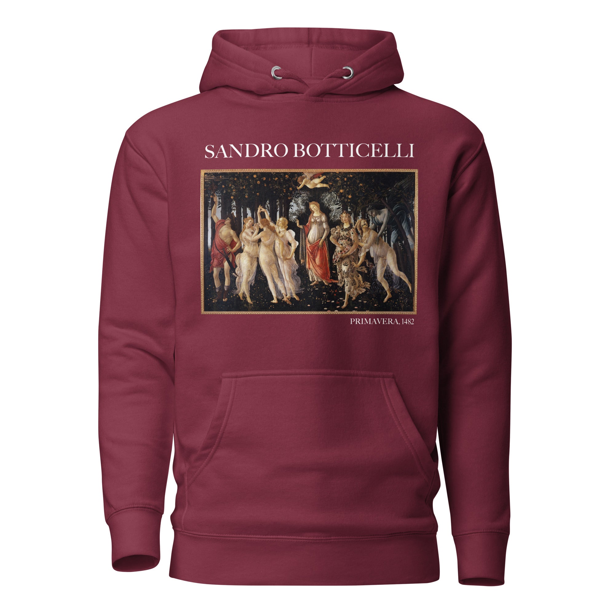 Kapuzenpullover mit berühmtem Gemälde „Primavera“ von Sandro Botticelli | Unisex-Kapuzenpullover mit Premium-Kunstmotiv