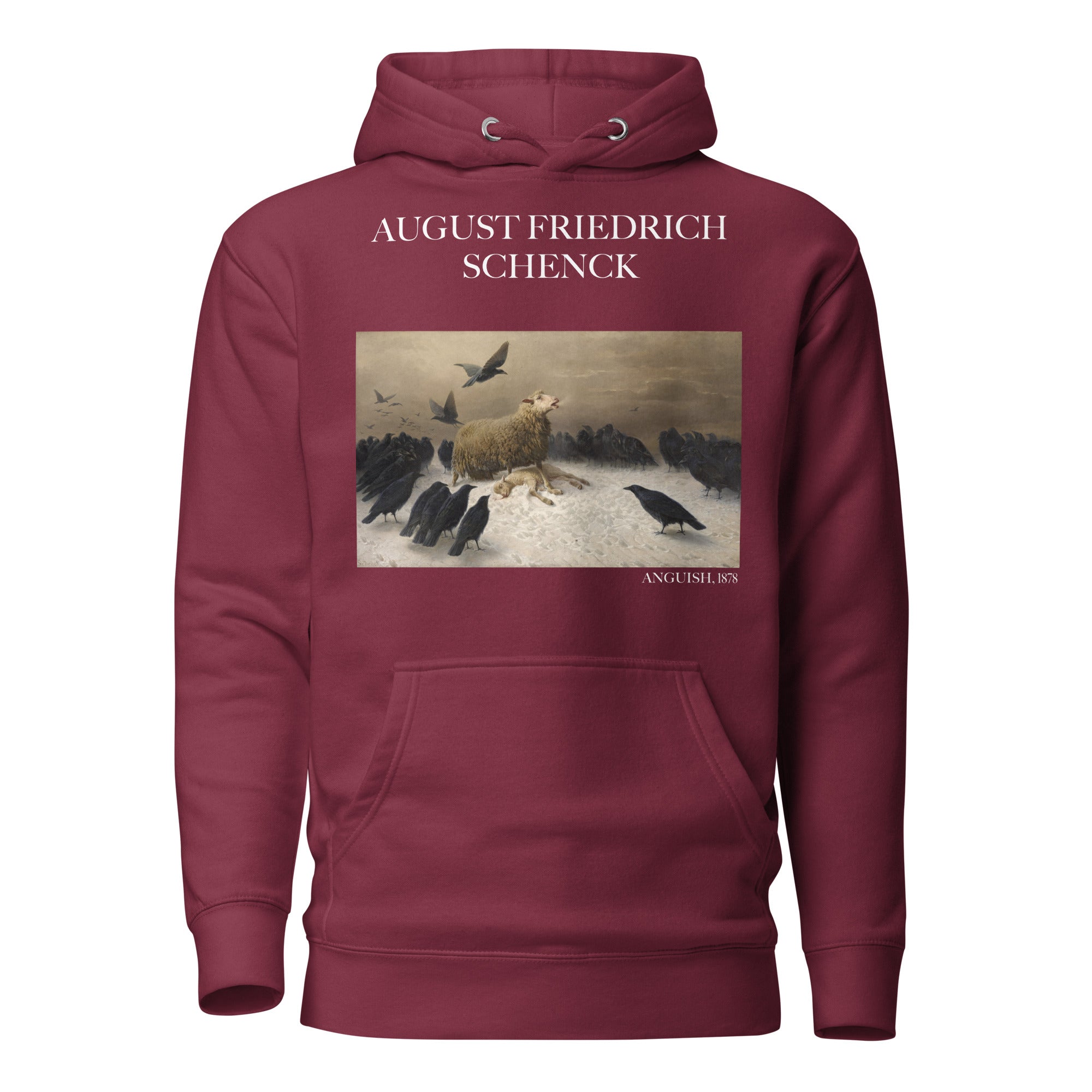 August Friedrich Schenck 'Anguish' Famous Painting Hoodie | Unisex Premium Art Hoodie