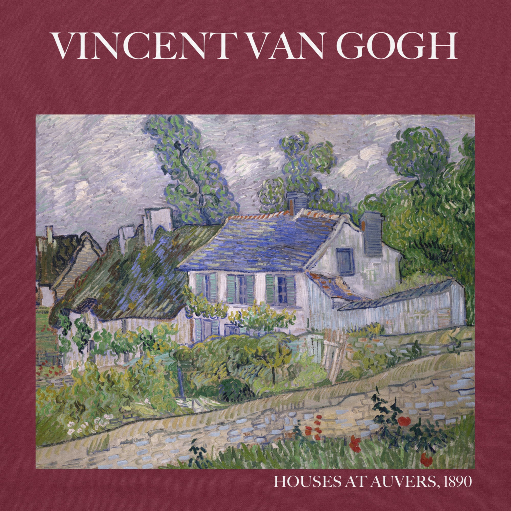 Vincent van Gogh 'Houses at Auvers' Famous Painting Hoodie | Unisex Premium Art Hoodie