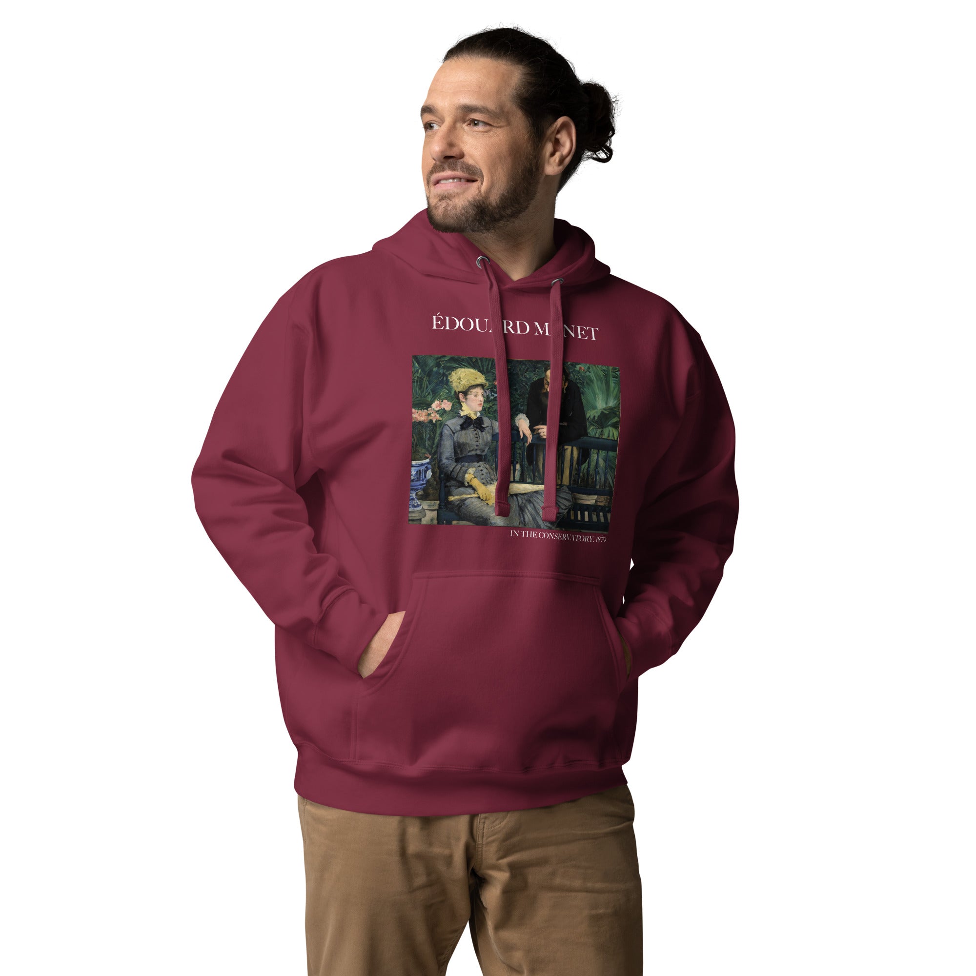 Édouard Manet „Im Wintergarten“ – Berühmtes Gemälde – Kapuzenpullover | Unisex Premium Kunst-Kapuzenpullover