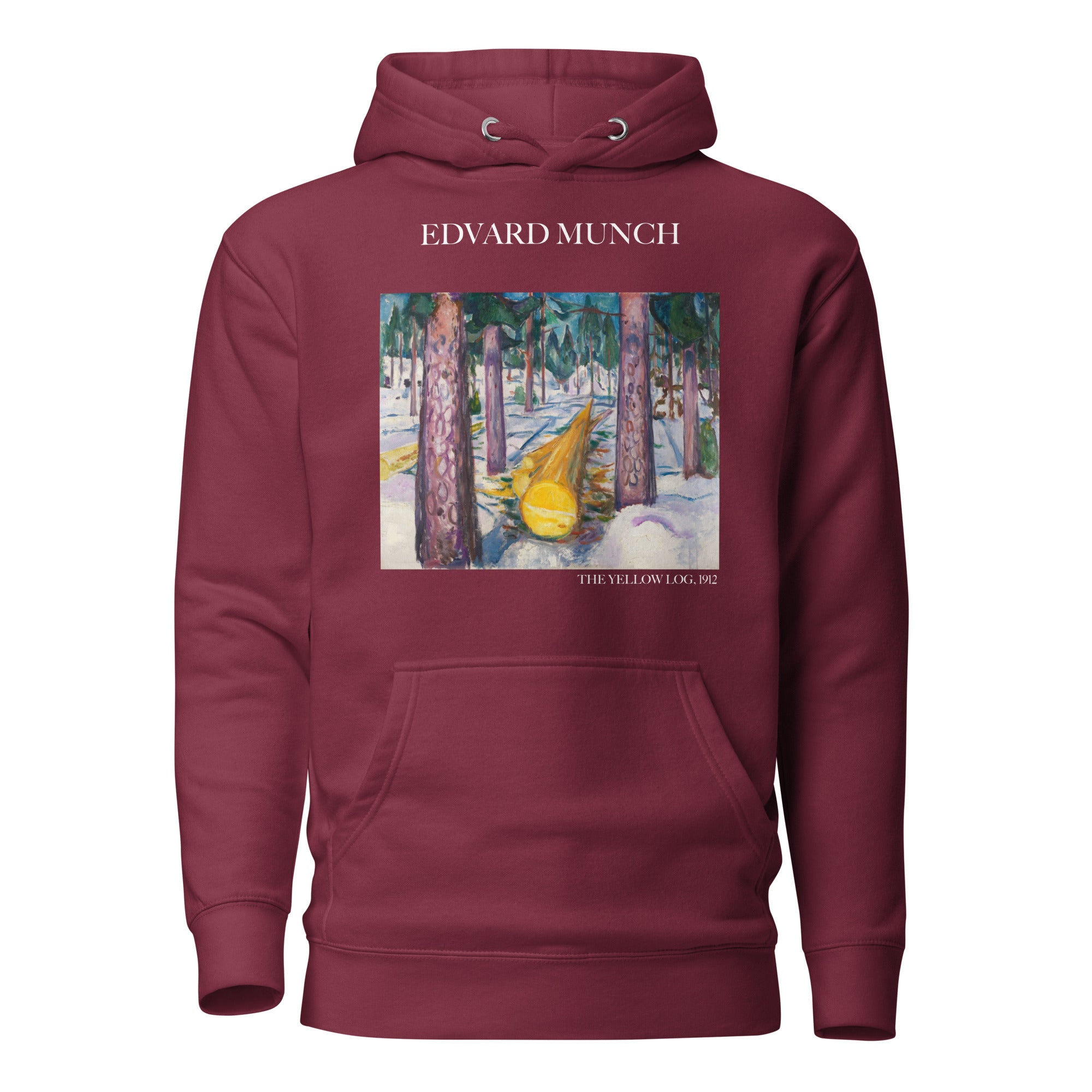 Edvard Munch „Der gelbe Baumstamm“ – Berühmtes Gemälde – Kapuzenpullover | Unisex Premium Kunst-Kapuzenpullover