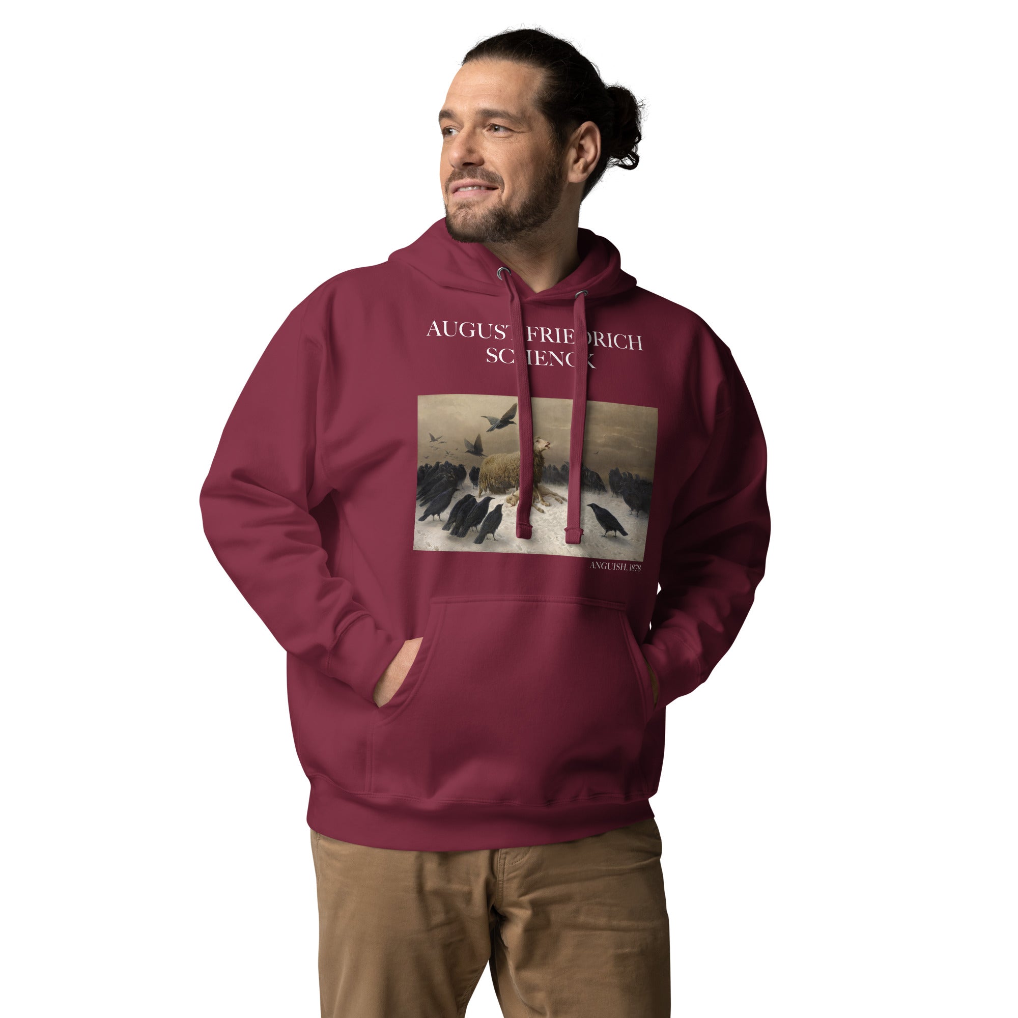 August Friedrich Schenck 'Angst' Berühmtes Gemälde Hoodie | Unisex Premium Kunst Hoodie