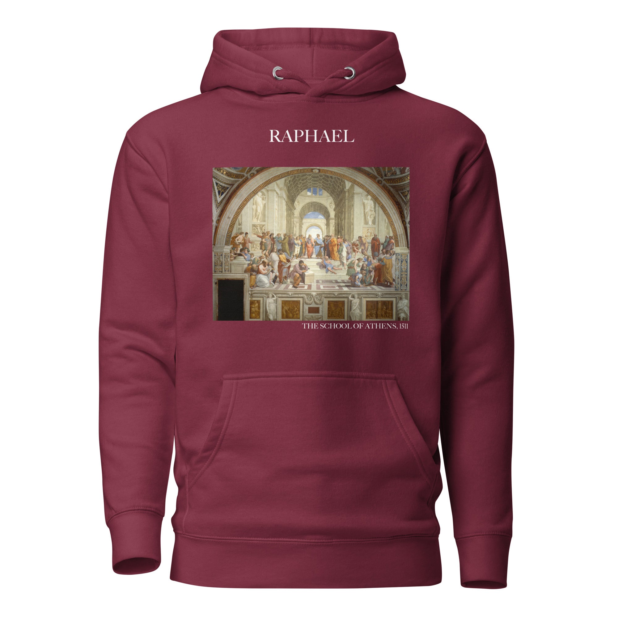 Kapuzenpullover mit berühmtem Gemälde „Die Schule von Athen“ von Raphael | Unisex-Kunst-Kapuzenpullover