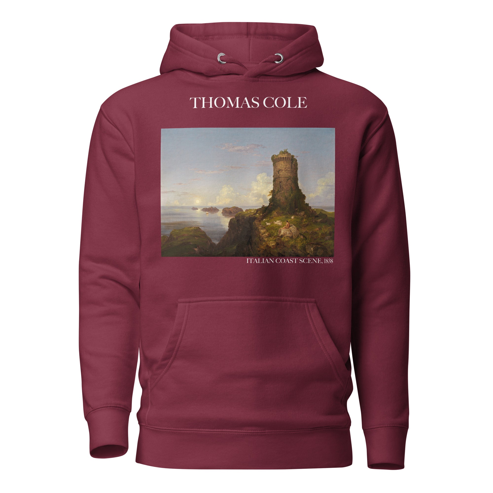 Thomas Cole 'Italian Coast Scene' Famous Painting Hoodie | Unisex Premium Art Hoodie