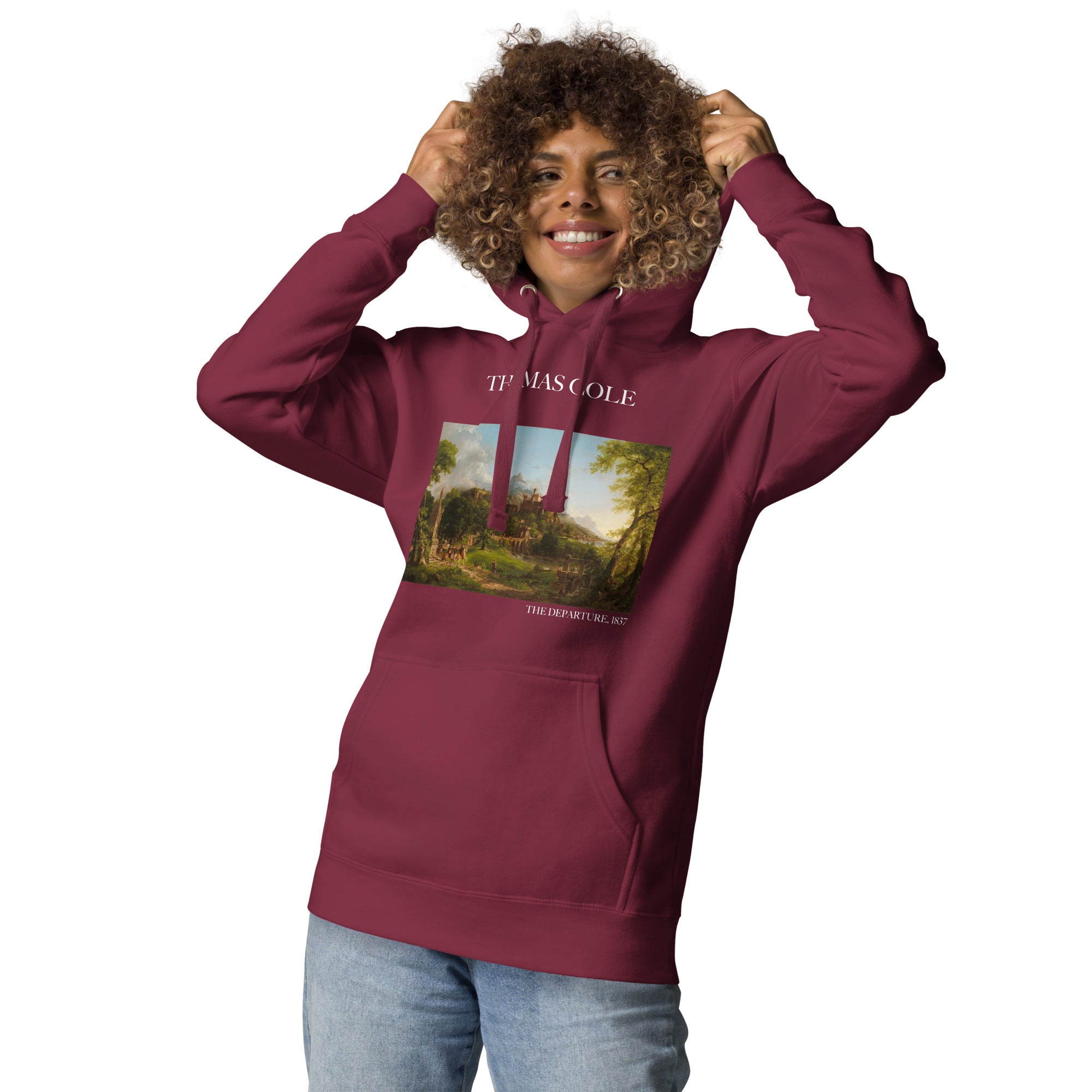 Thomas Cole 'The Departure' Famous Painting Hoodie | Unisex Premium Art Hoodie