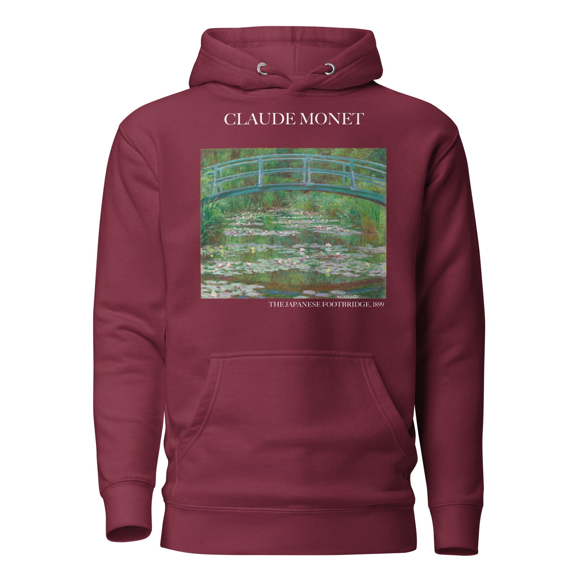 Claude Monet 'The Japanese Footbridge' Famous Painting Hoodie | Unisex Premium Art Hoodie