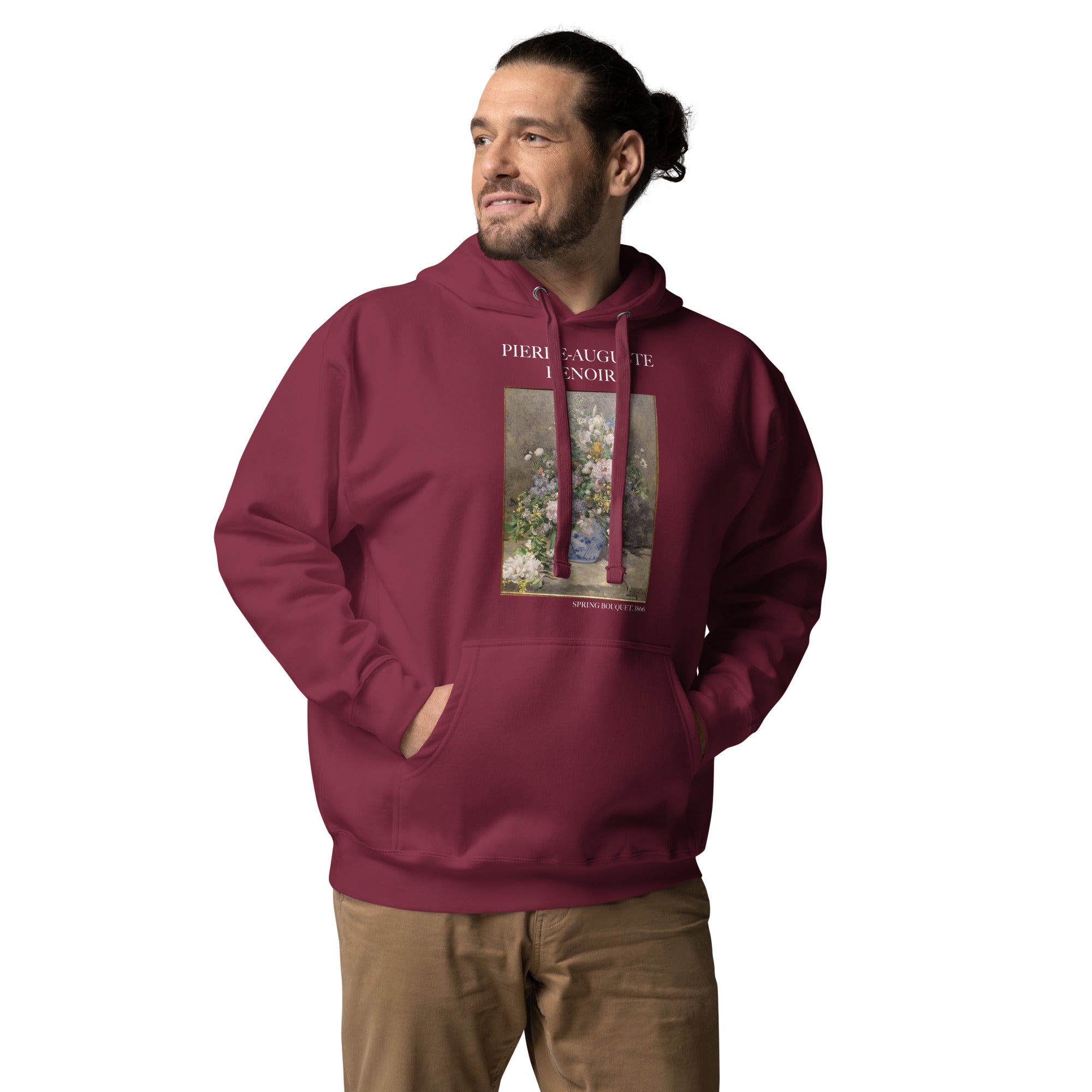 Pierre-Auguste Renoir 'Frühlingsstrauß' Berühmtes Gemälde Hoodie | Unisex Premium Kunst Hoodie