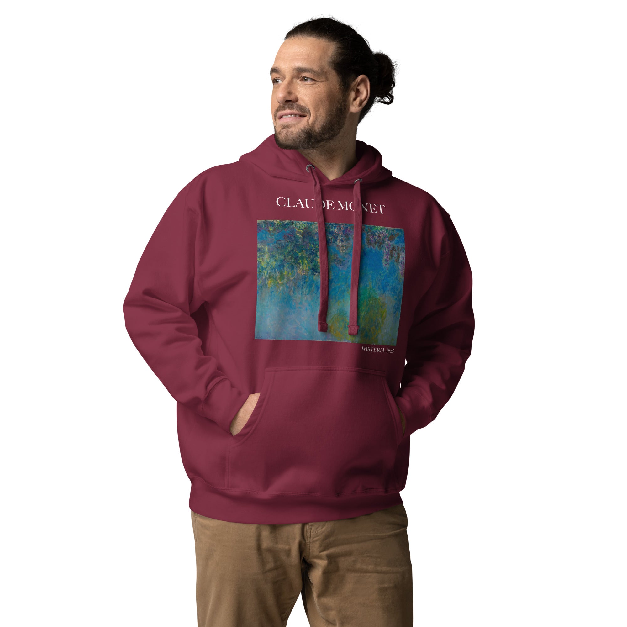 Claude Monet 'Wisteria' Berühmtes Gemälde Hoodie | Unisex Premium Kunst Hoodie