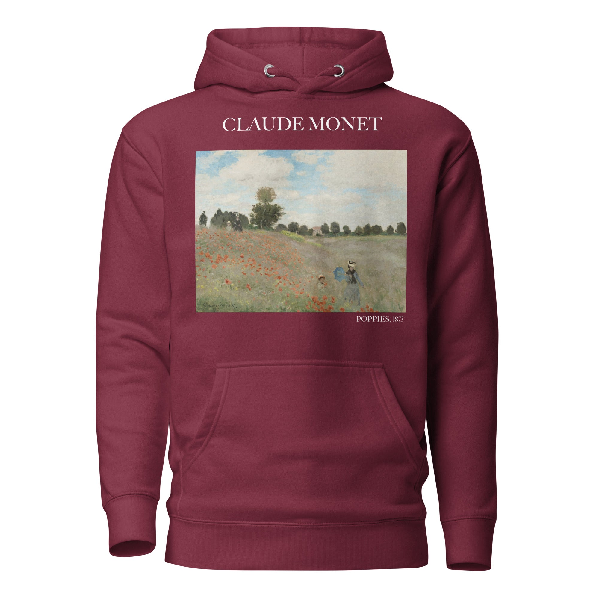 Claude Monet „Mohnblumen“ Berühmtes Gemälde Hoodie | Unisex Premium Kunst Hoodie