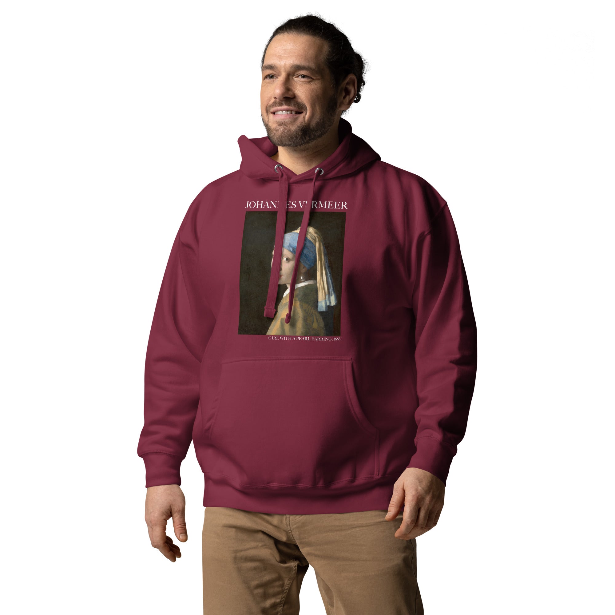 Johannes Vermeer 'Girl with a Pearl Earring' Famous Painting Hoodie | Unisex Premium Art Hoodie