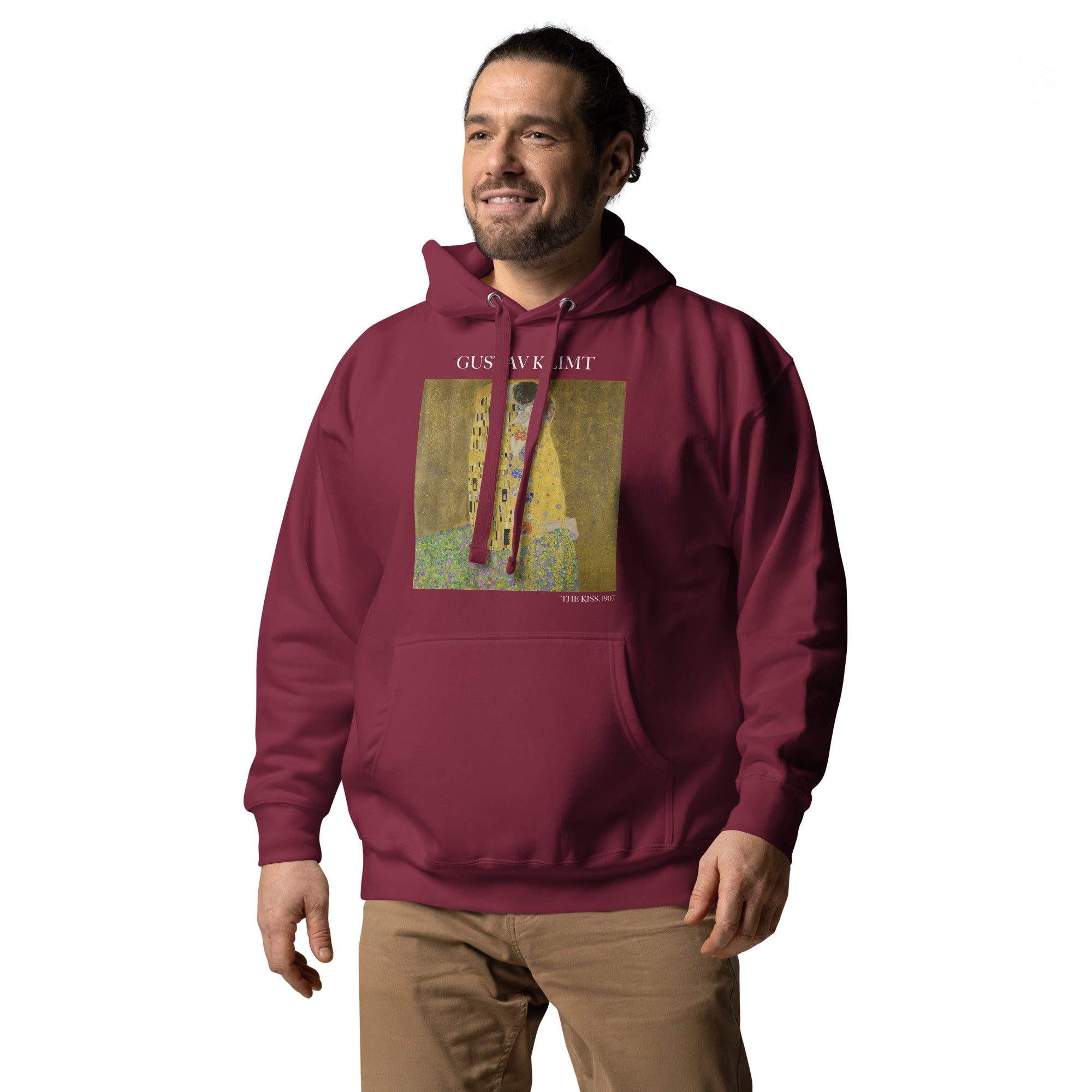 Gustav Klimt „Der Kuss“ Berühmtes Gemälde Hoodie | Unisex Premium Kunst Hoodie