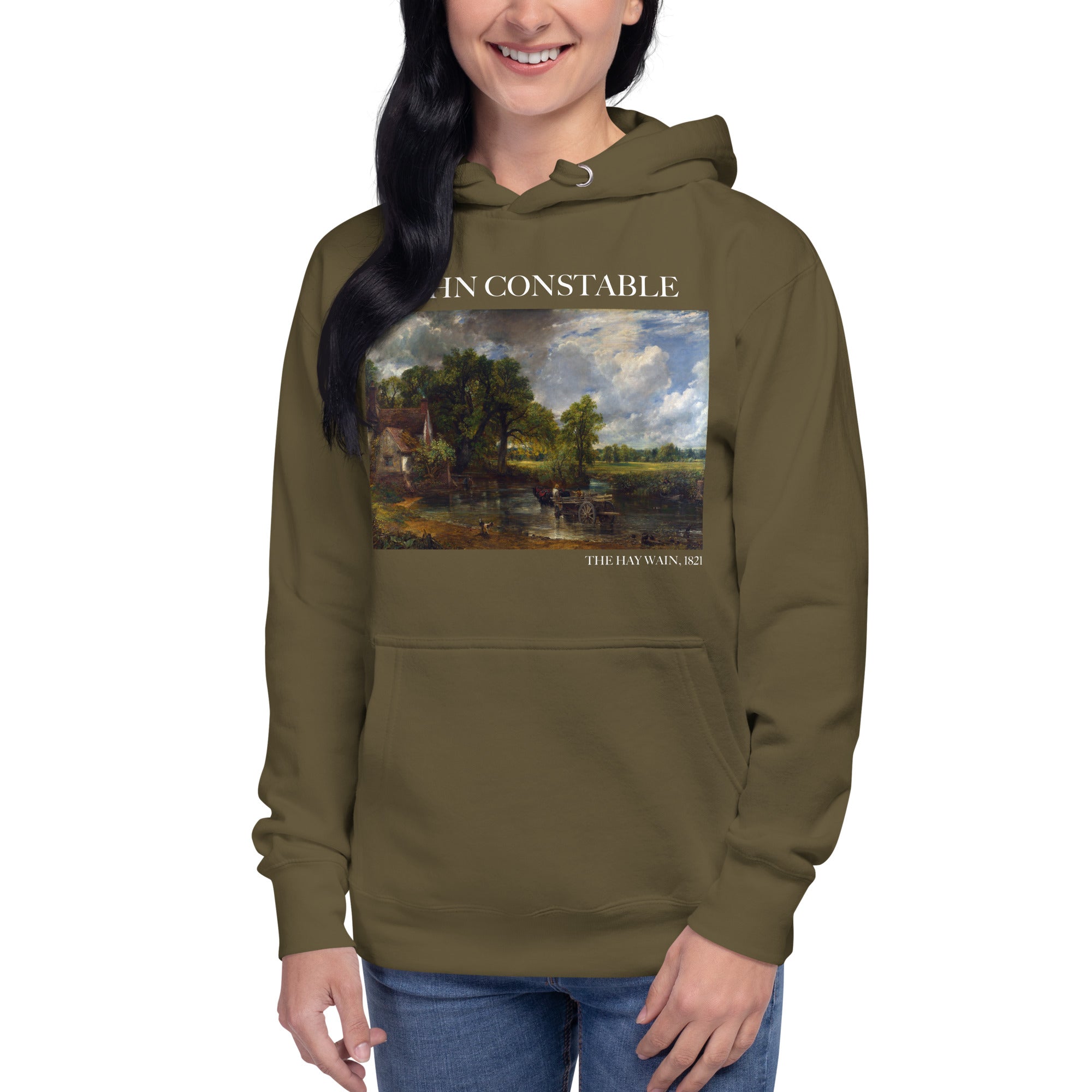 John Constable 'The Hay Wain' Famous Painting Hoodie | Unisex Premium Art Hoodie