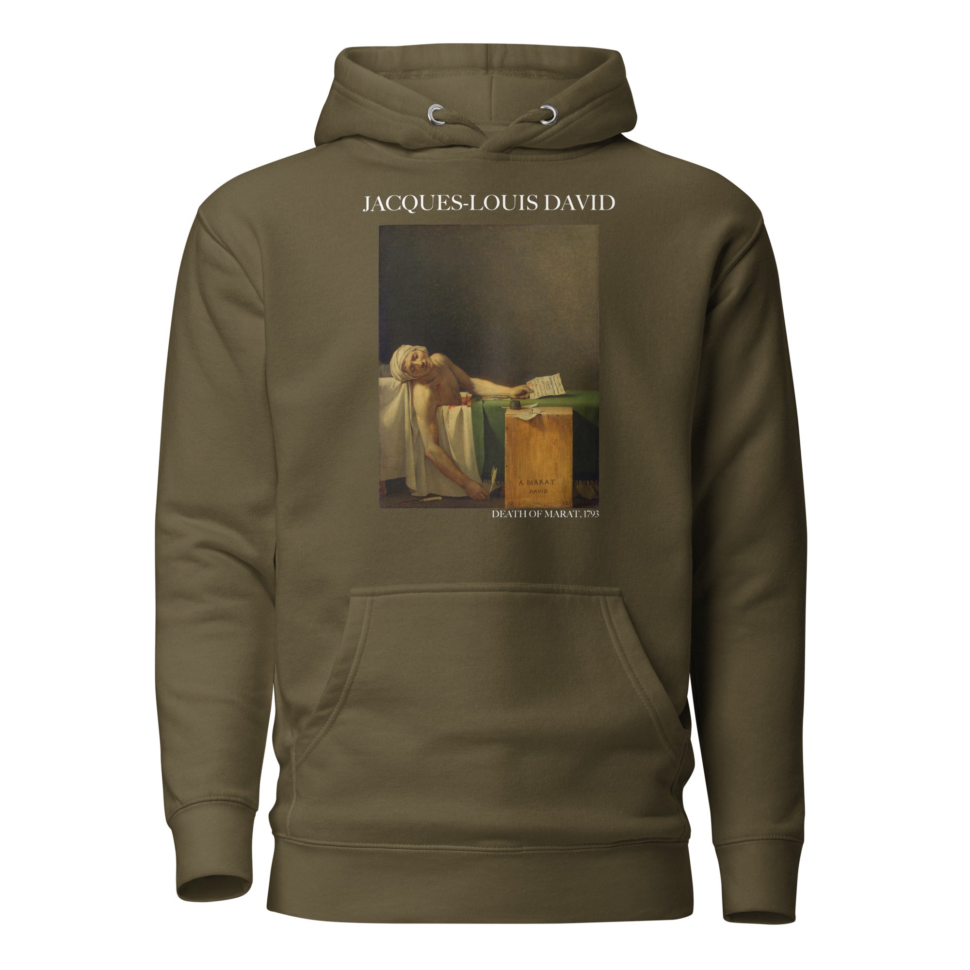 Jacques-Louis David Kapuzenpullover mit berühmtem Gemälde „Der Tod des Marat“ | Unisex Premium Kunst-Kapuzenpullover