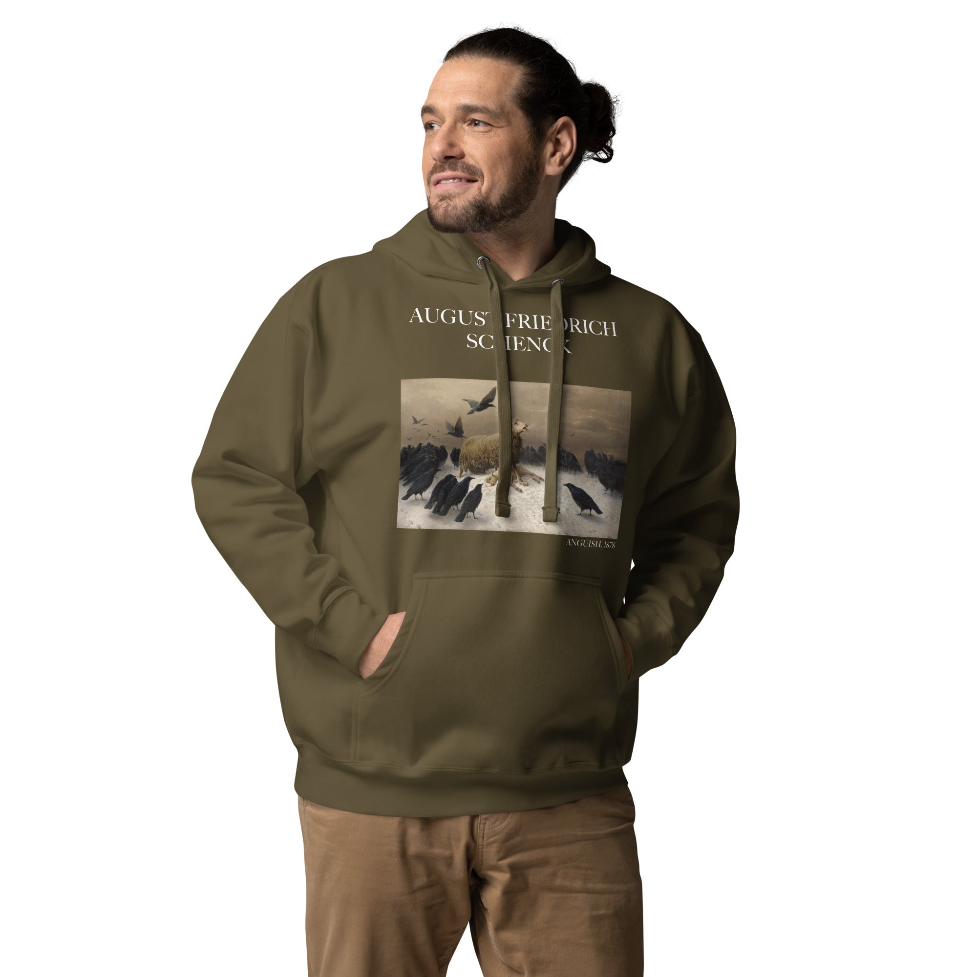 August Friedrich Schenck 'Angst' Berühmtes Gemälde Hoodie | Unisex Premium Kunst Hoodie