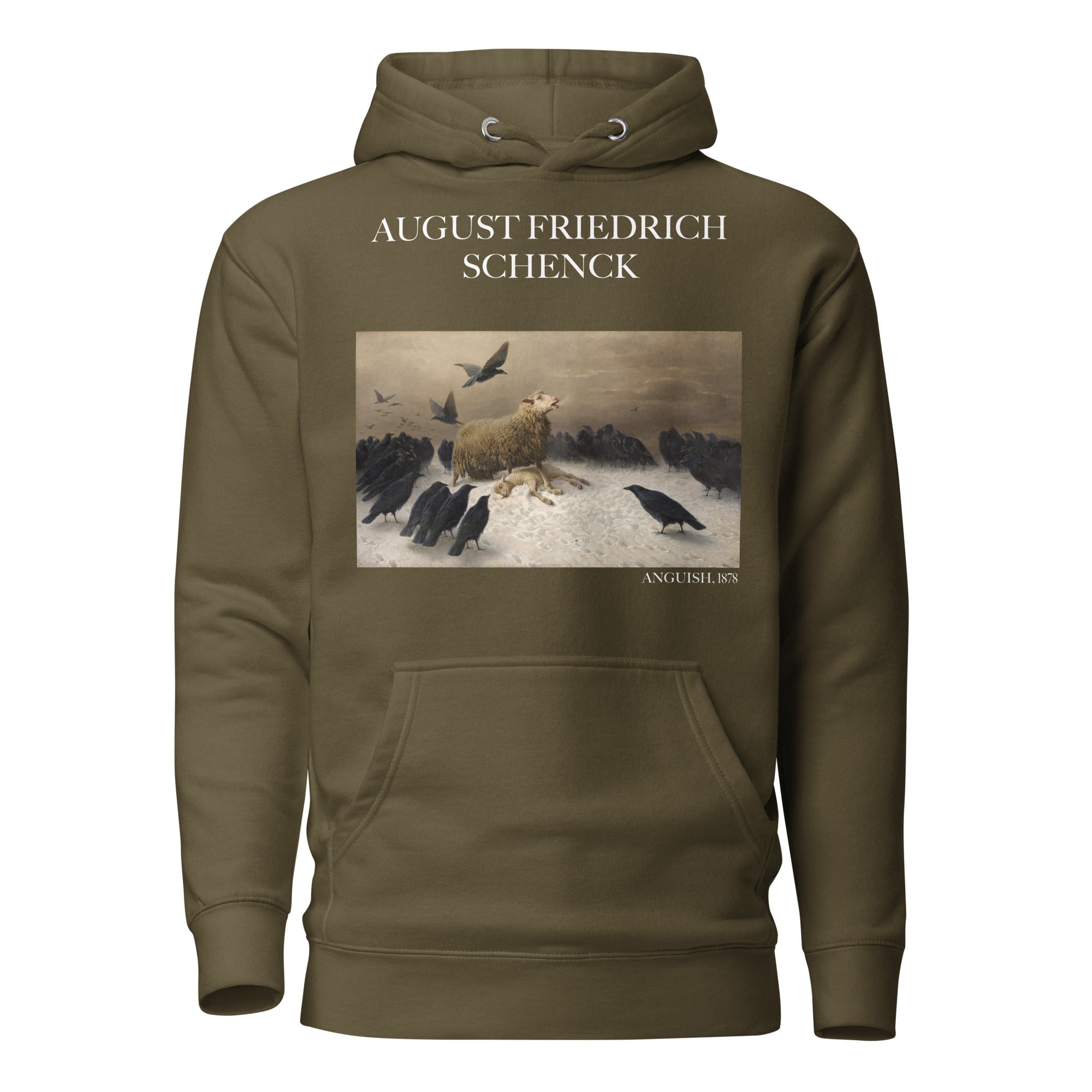 August Friedrich Schenck 'Angst' Berühmtes Gemälde Hoodie | Unisex Premium Kunst Hoodie