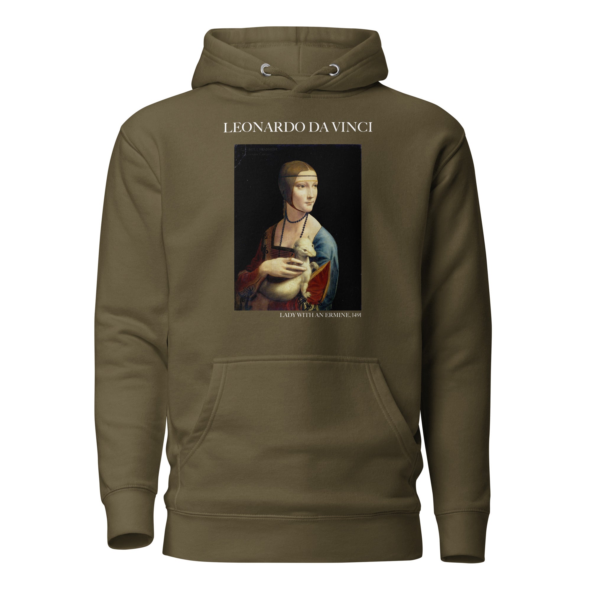 Leonardo da Vinci 'Lady with an Ermine' Famous Painting Hoodie | Unisex Premium Art Hoodie