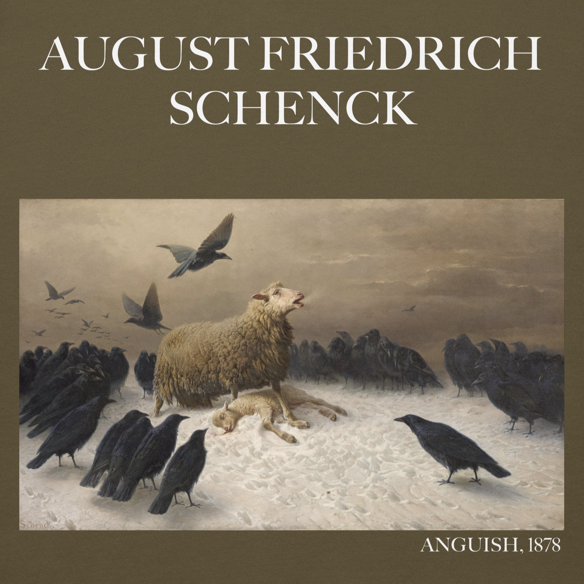 August Friedrich Schenck 'Angst' Berühmtes Gemälde Hoodie | Unisex Premium Kunst Hoodie
