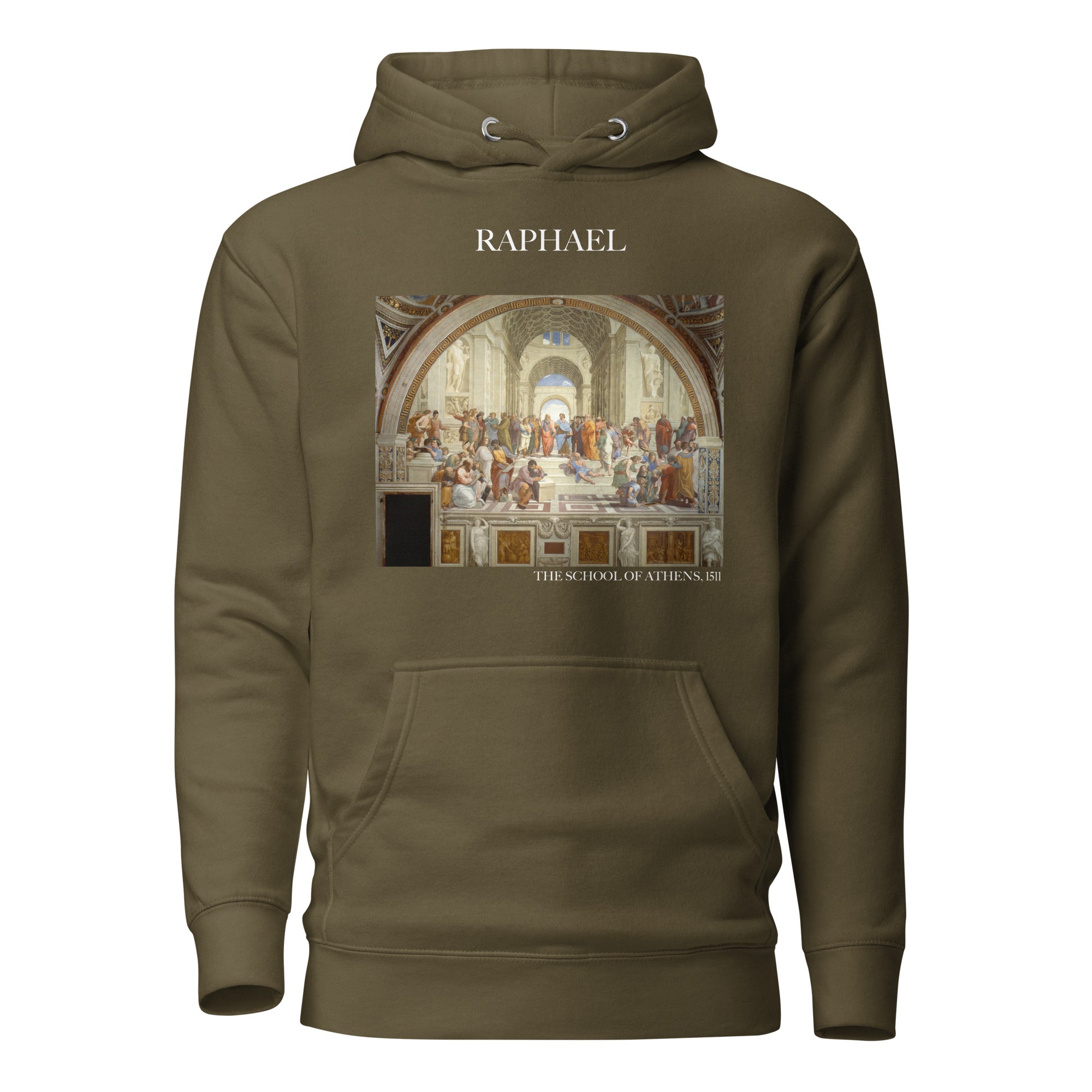 Kapuzenpullover mit berühmtem Gemälde „Die Schule von Athen“ von Raphael | Unisex-Kunst-Kapuzenpullover