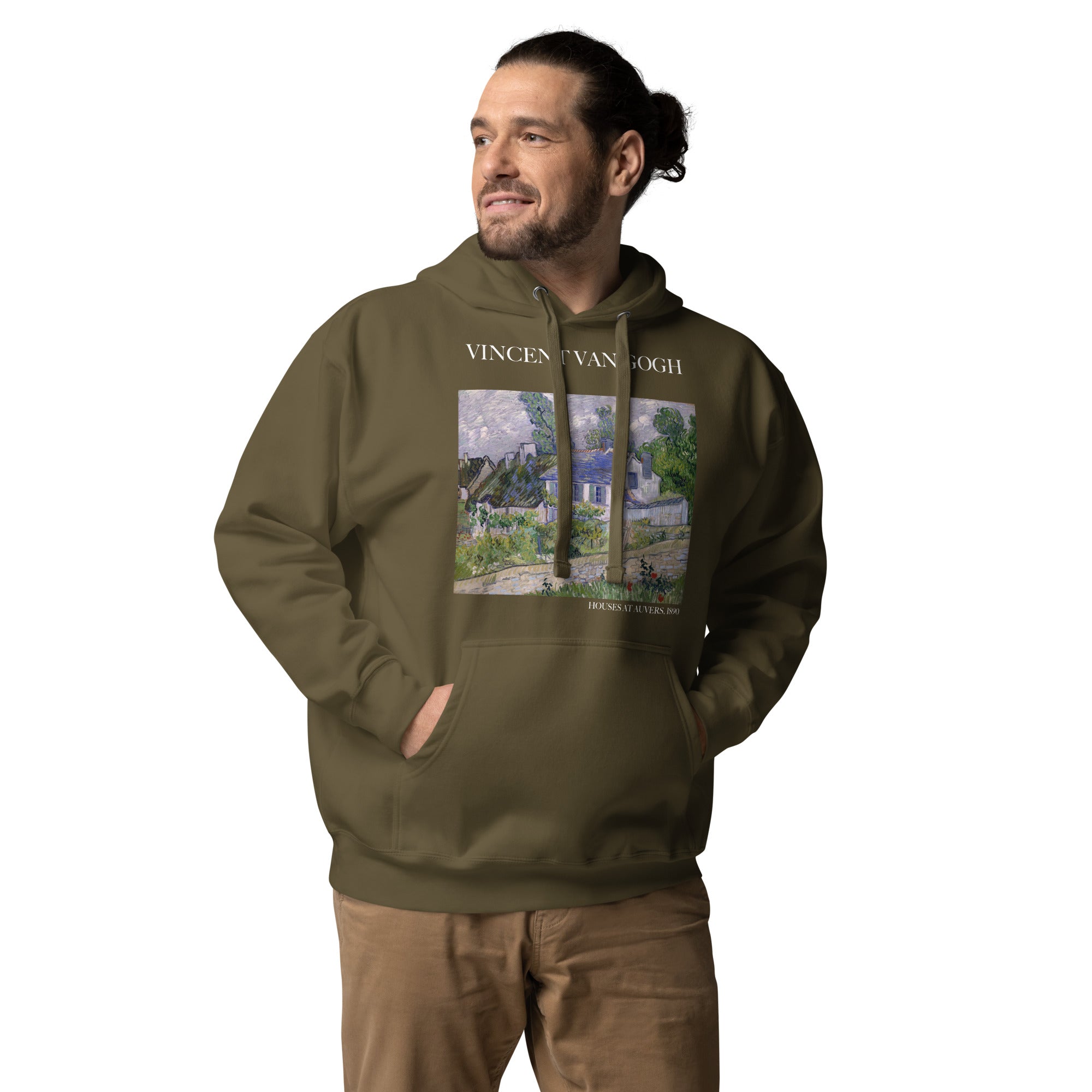 Vincent van Gogh 'Houses at Auvers' Famous Painting Hoodie | Unisex Premium Art Hoodie