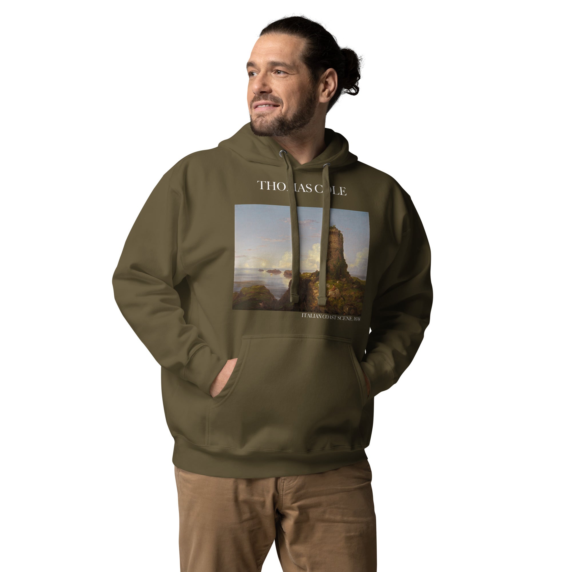 Thomas Cole 'Italian Coast Scene' Famous Painting Hoodie | Unisex Premium Art Hoodie