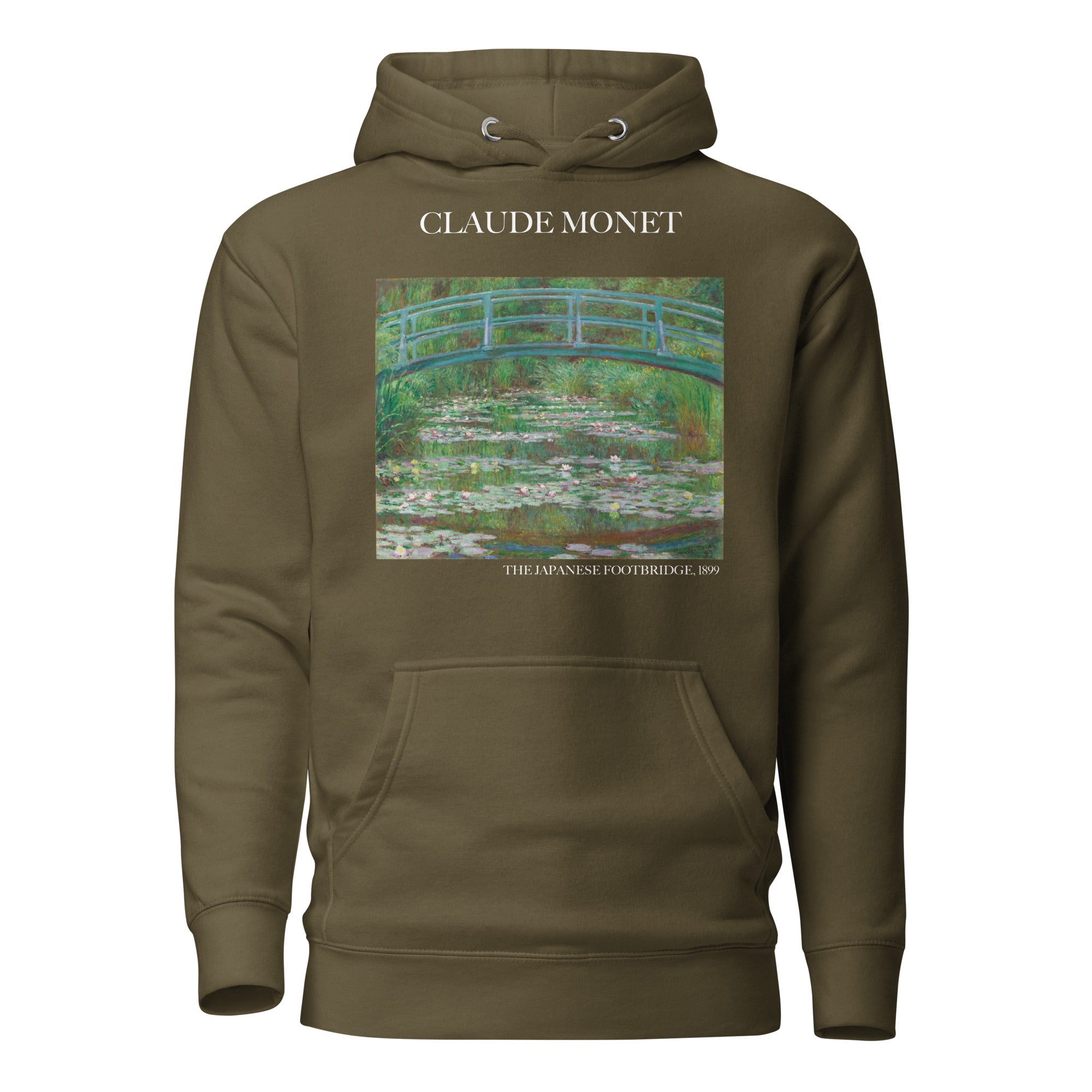 Claude Monet 'The Japanese Footbridge' Famous Painting Hoodie | Unisex Premium Art Hoodie