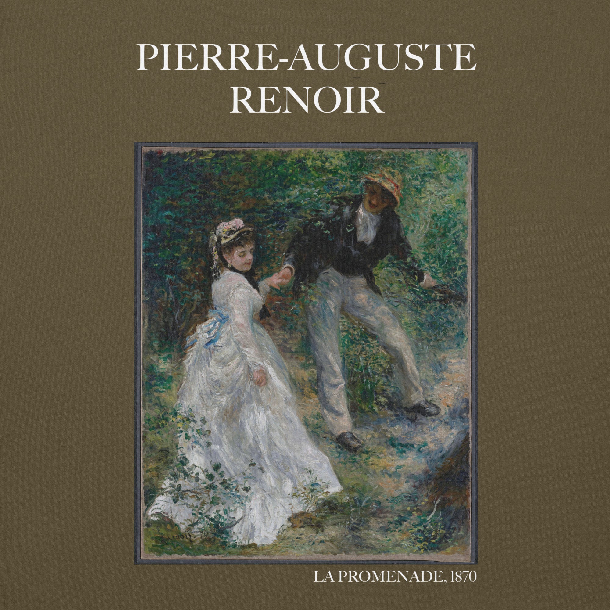 Pierre-Auguste Renoir 'La Promenade' Famous Painting Hoodie | Unisex Premium Art Hoodie