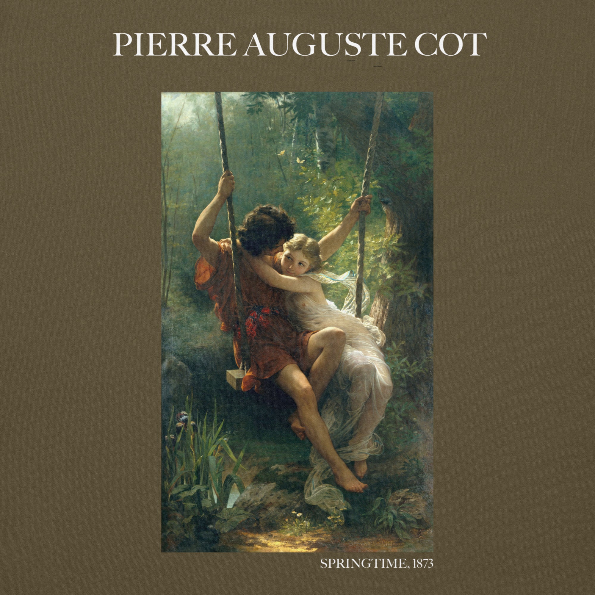 Pierre Auguste Cot 'Springtime' Famous Painting Hoodie | Unisex Premium Art Hoodie