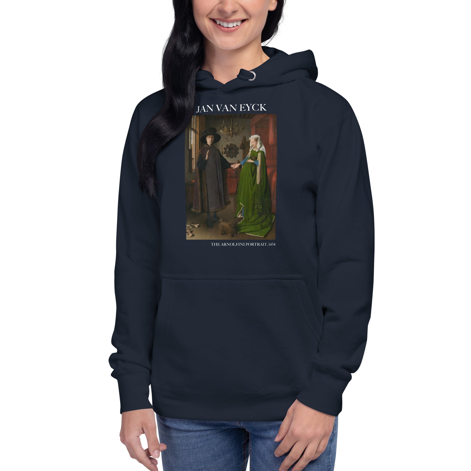 Jan van Eyck 'The Arnolfini Portrait' Famous Painting Hoodie | Unisex Premium Art Hoodie