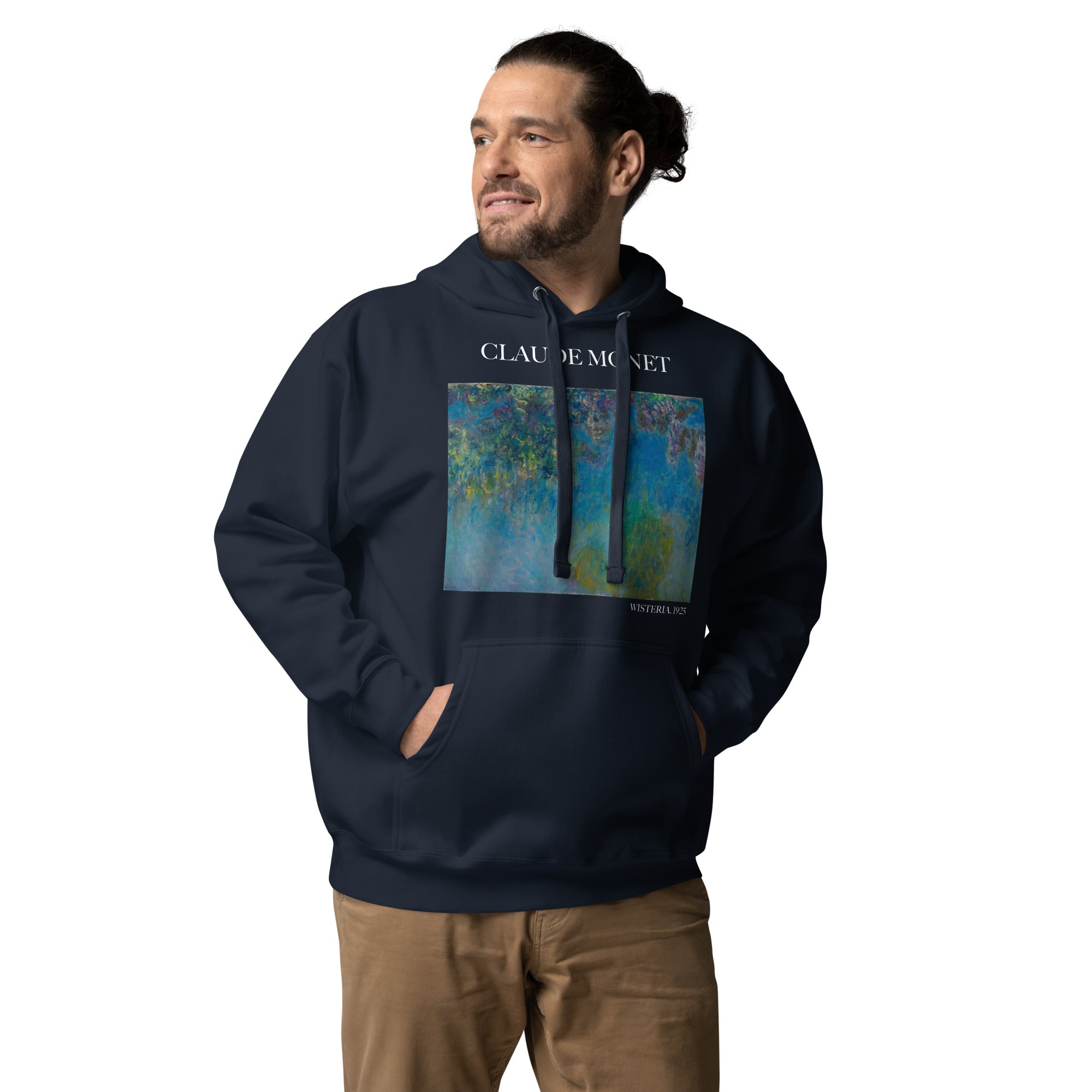 Claude Monet 'Wisteria' Berühmtes Gemälde Hoodie | Unisex Premium Kunst Hoodie