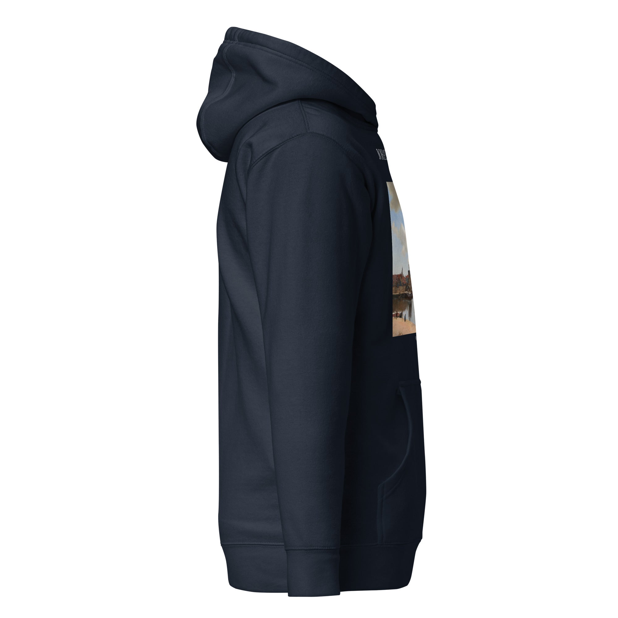 Johannes Vermeer 'Blick auf Delft' Berühmtes Gemälde Hoodie | Unisex Premium Kunst Hoodie