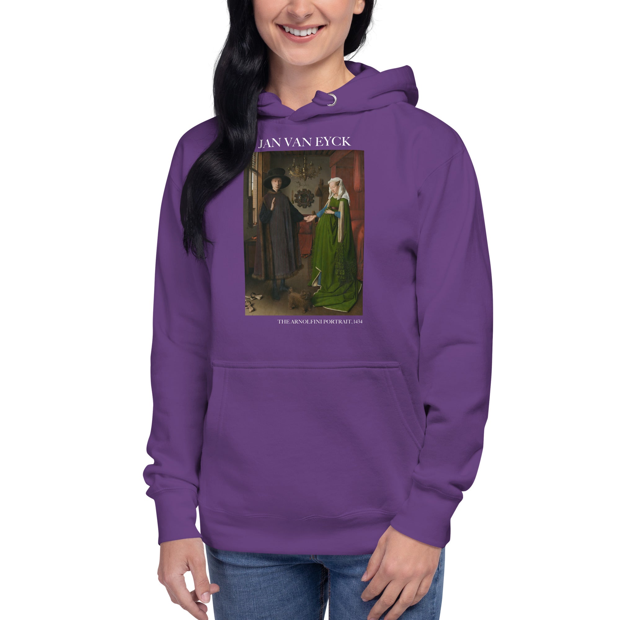 Jan van Eyck 'The Arnolfini Portrait' Famous Painting Hoodie | Unisex Premium Art Hoodie