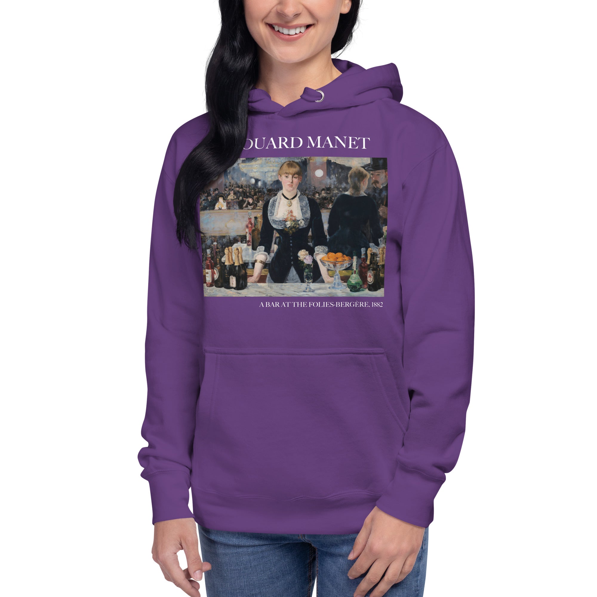 Édouard Manet 'A Bar at the Folies-Bergère' Famous Painting Hoodie | Unisex Premium Art Hoodie