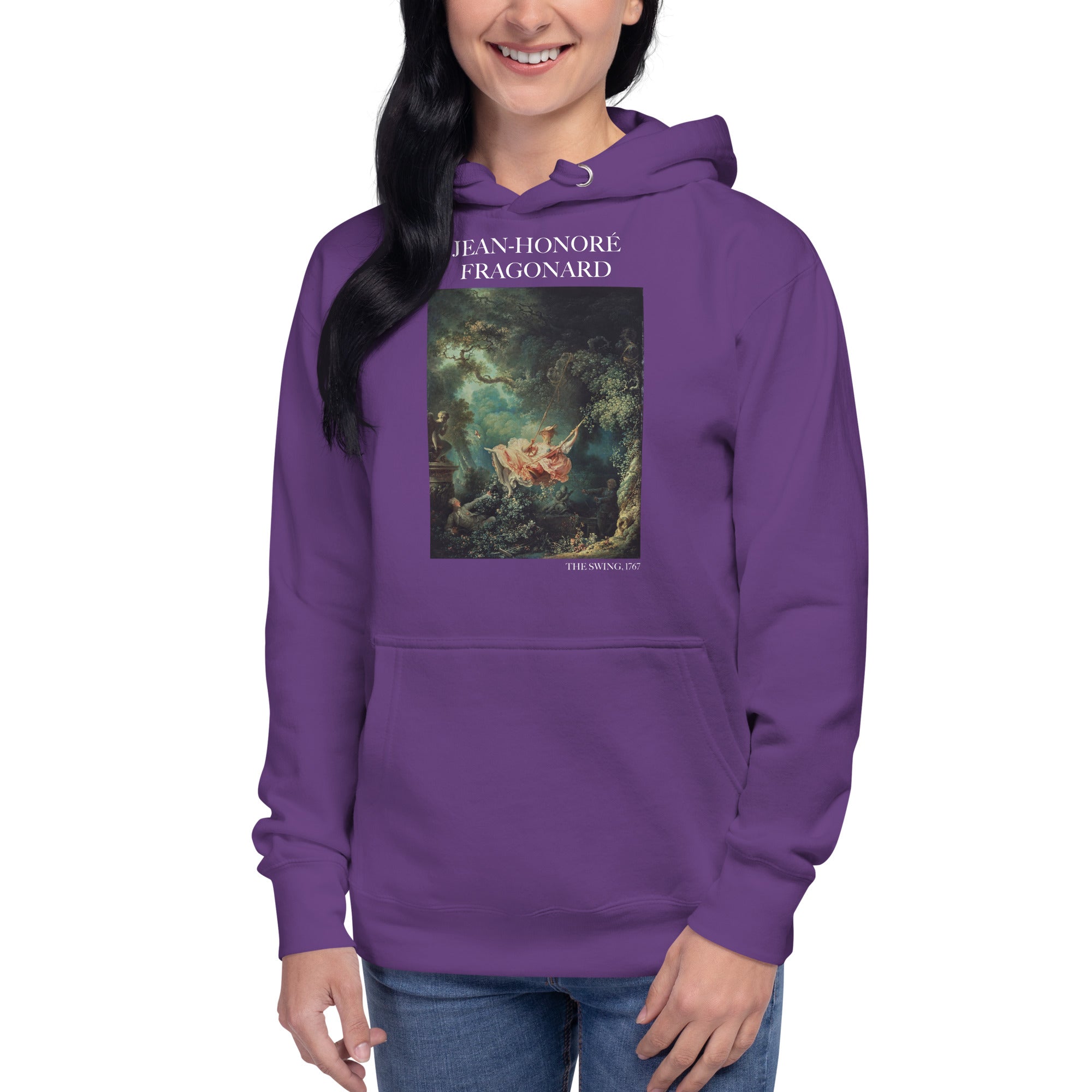 Jean-Honoré Fragonard 'The Swing' Famous Painting Hoodie | Unisex Premium Art Hoodieoodie