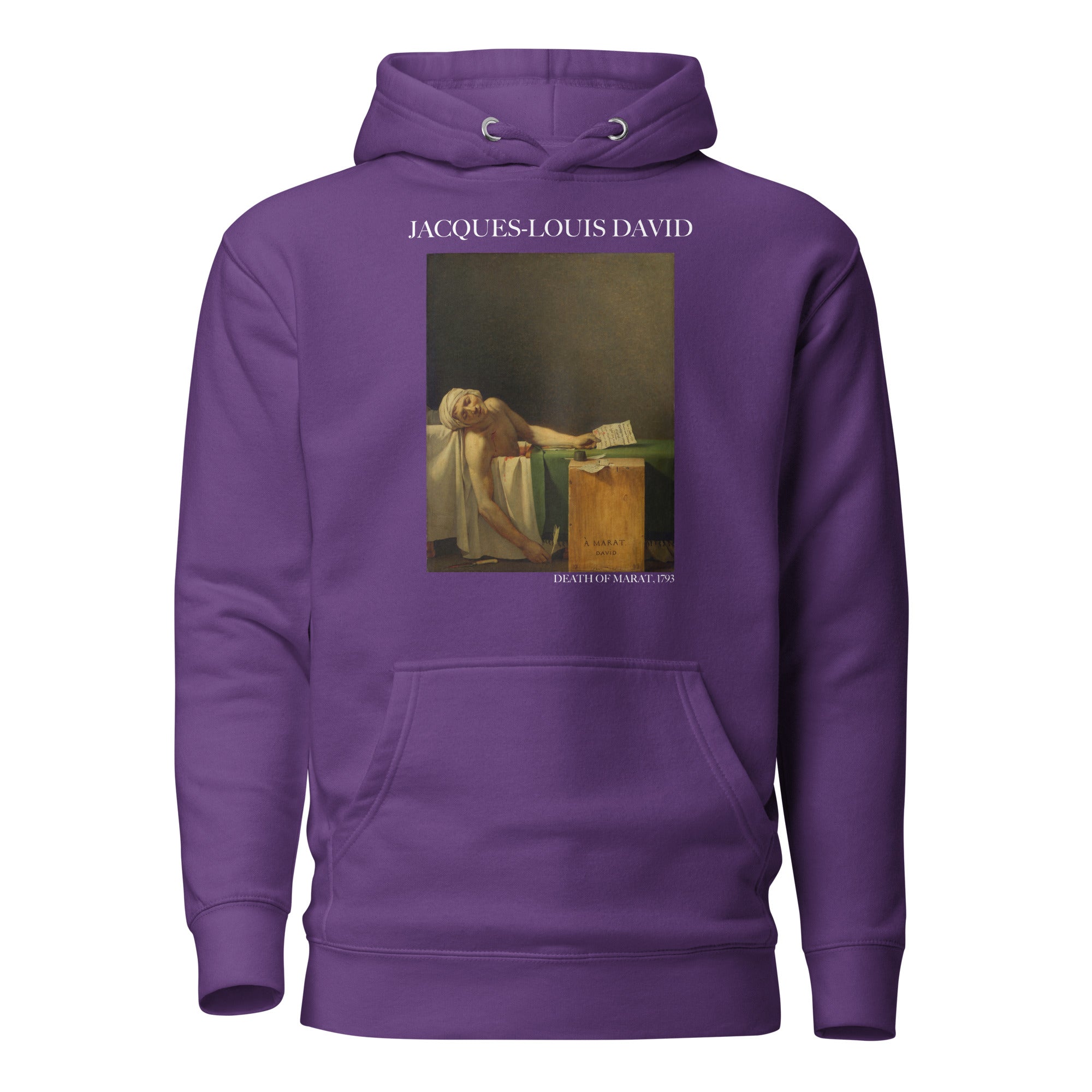 Jacques-Louis David 'Death of Marat' Famous Painting Hoodie | Unisex Premium Art Hoodie