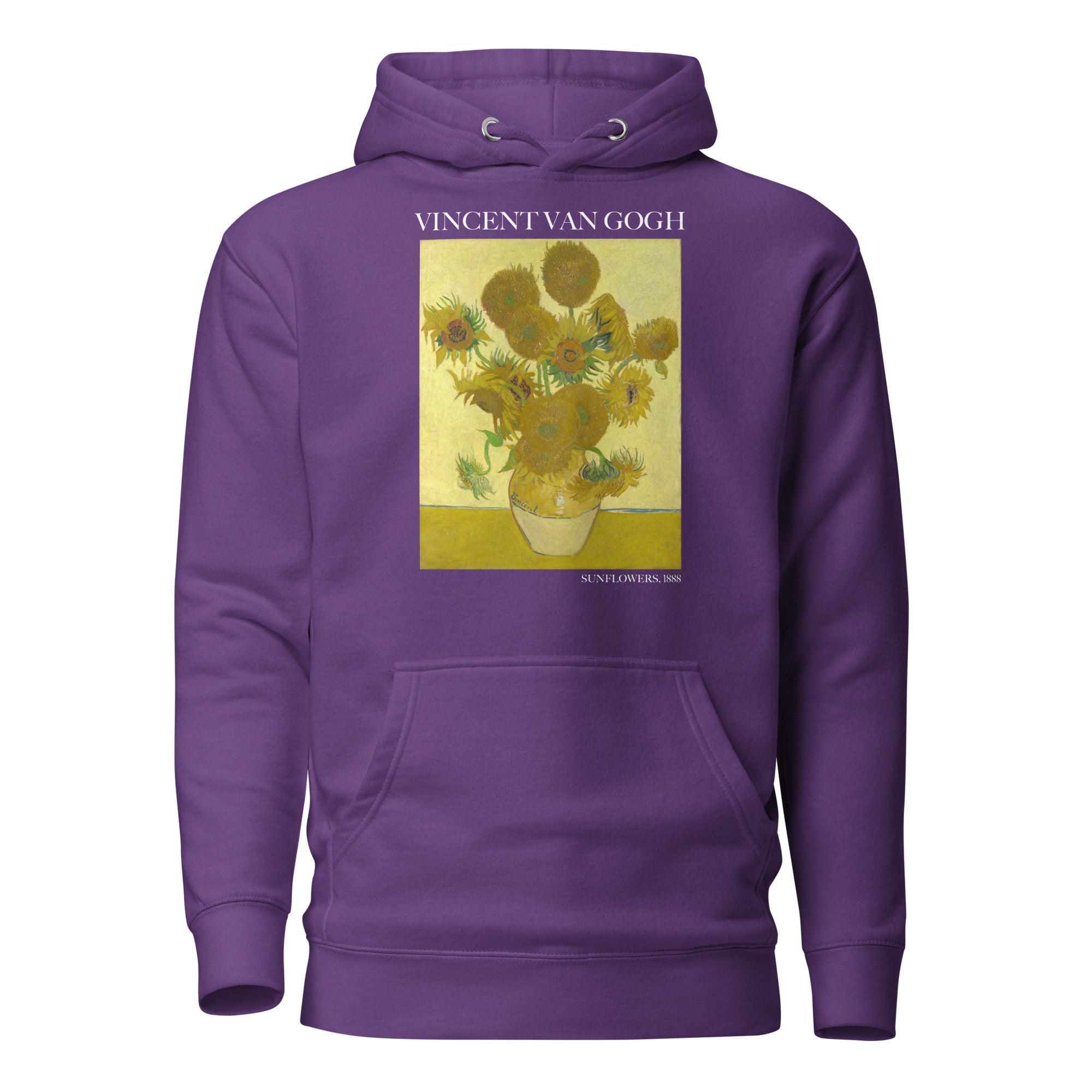 Kapuzenpullover mit berühmtem Gemälde „Sonnenblumen“ von Vincent van Gogh | Unisex-Kapuzenpullover mit Premium-Kunstmotiv