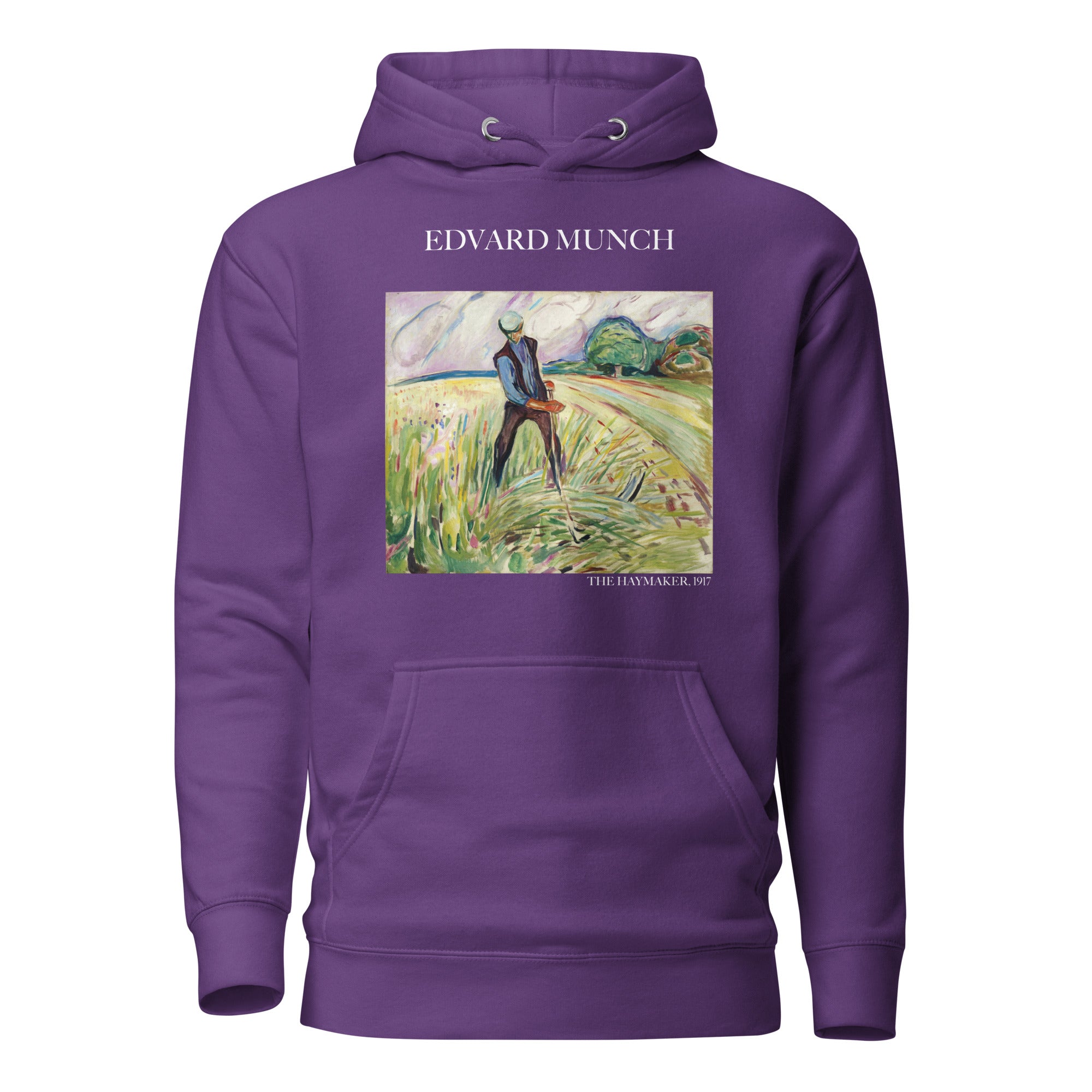 Edvard Munch „Der Heumacher“ – Berühmtes Gemälde – Kapuzenpullover | Unisex Premium Kunst-Kapuzenpullover