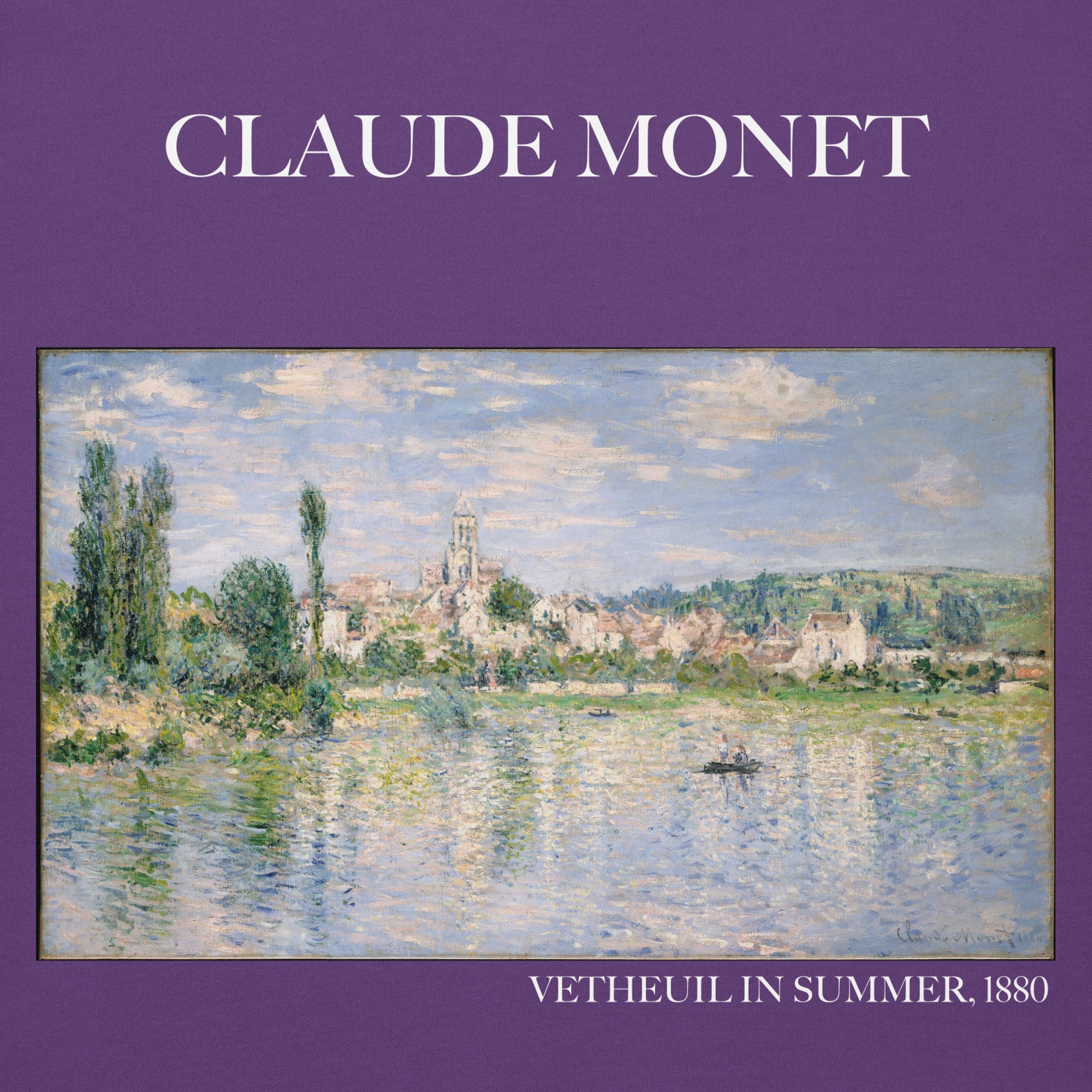 Claude Monet 'Vetheuil in Summer' Famous Painting Hoodie | Unisex Premium Art Hoodie