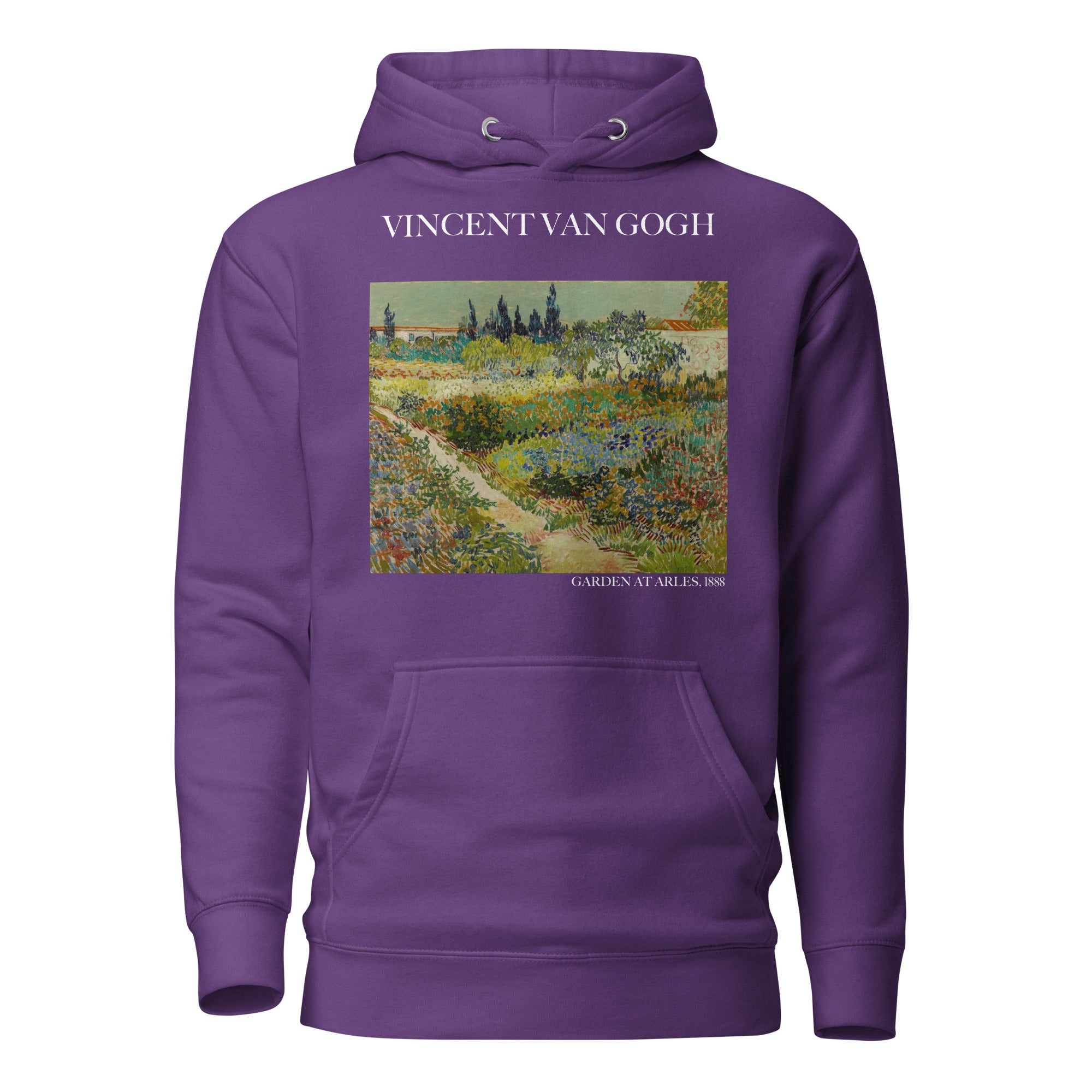 Kapuzenpullover mit berühmtem Gemälde „Garten in Arles“ von Vincent van Gogh | Unisex-Kapuzenpullover mit Premium-Kunstmotiv