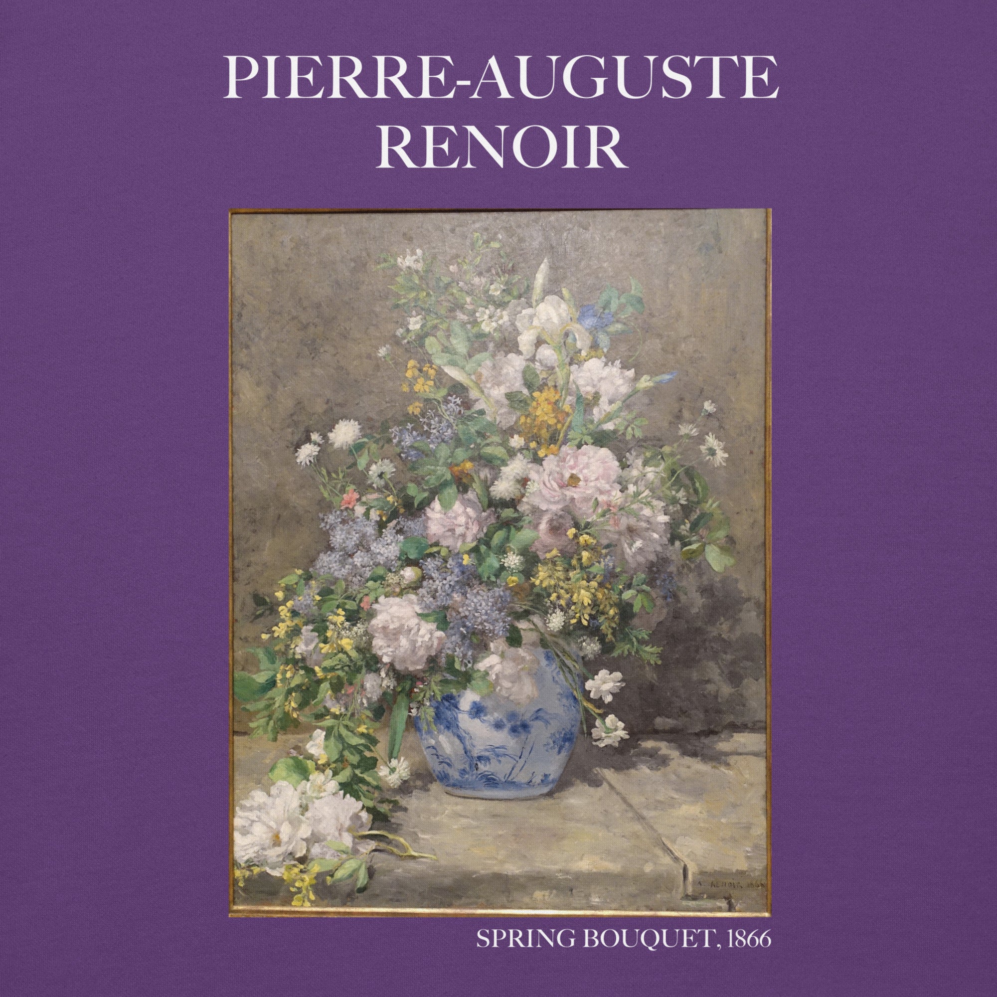 Pierre-Auguste Renoir 'Spring Bouquet' Famous Painting Hoodie | Unisex Premium Art Hoodie