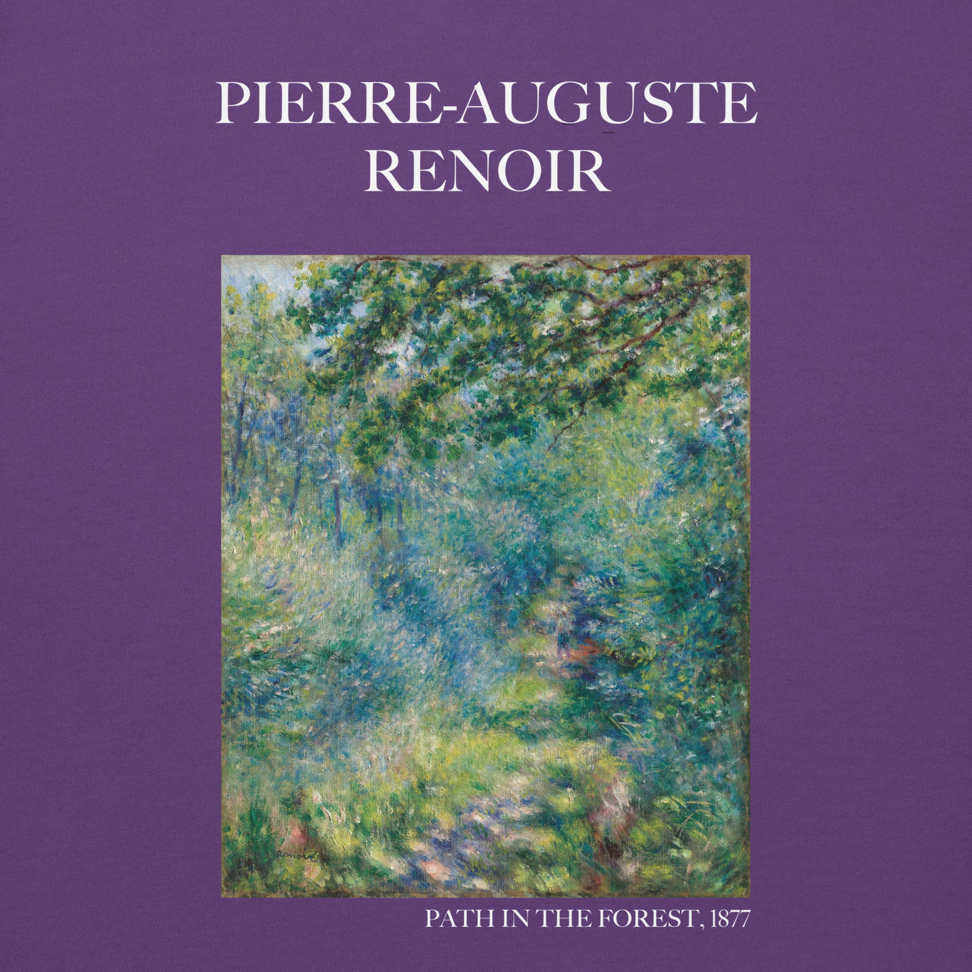 Pierre-Auguste Renoir 'Path in the Forest' Famous Painting Hoodie | Unisex Premium Art Hoodie