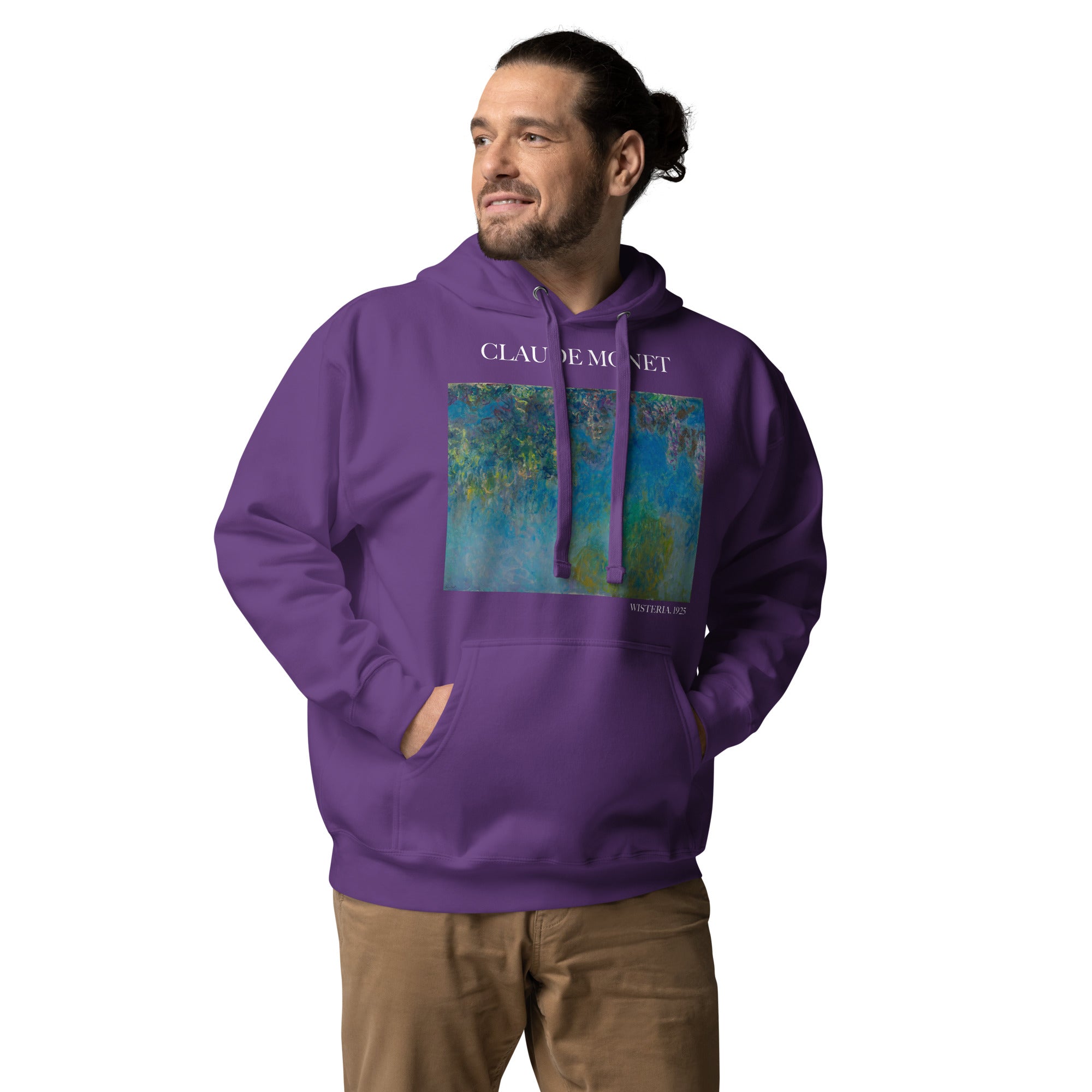 Claude Monet 'Wisteria' Berühmtes Gemälde Hoodie | Unisex Premium Kunst Hoodie