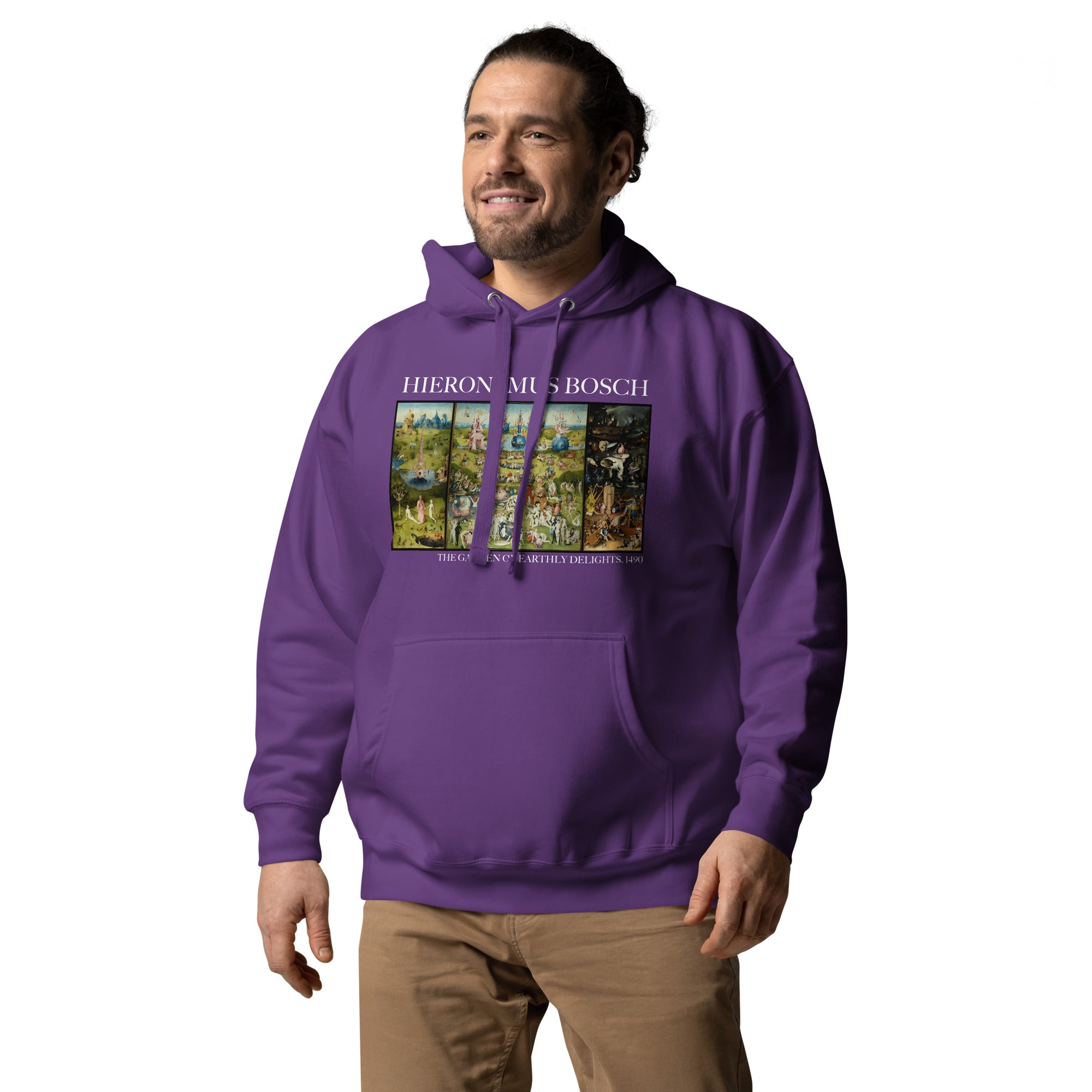 Kapuzenpullover mit berühmtem Gemälde „Der Garten der Lüste“ von Hieronymus Bosch | Unisex-Kapuzenpullover mit Premium-Kunstmotiv