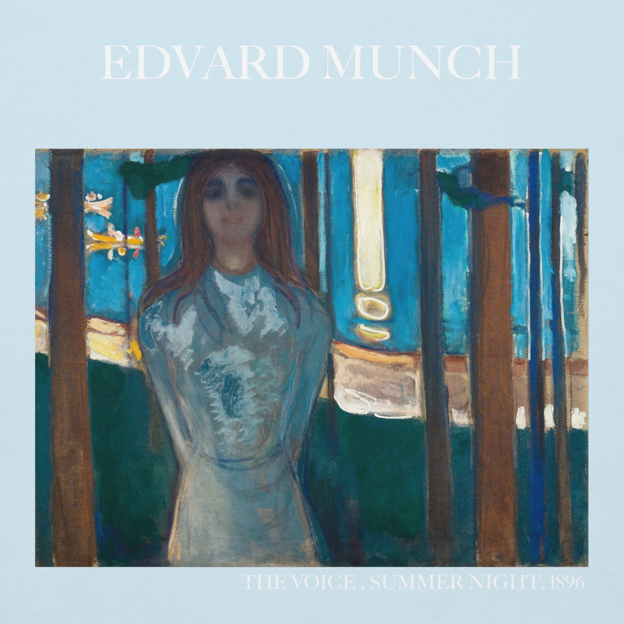 Edvard Munch „Die Stimme, Sommernacht“ Berühmtes Gemälde Hoodie | Unisex Premium Kunst Hoodie