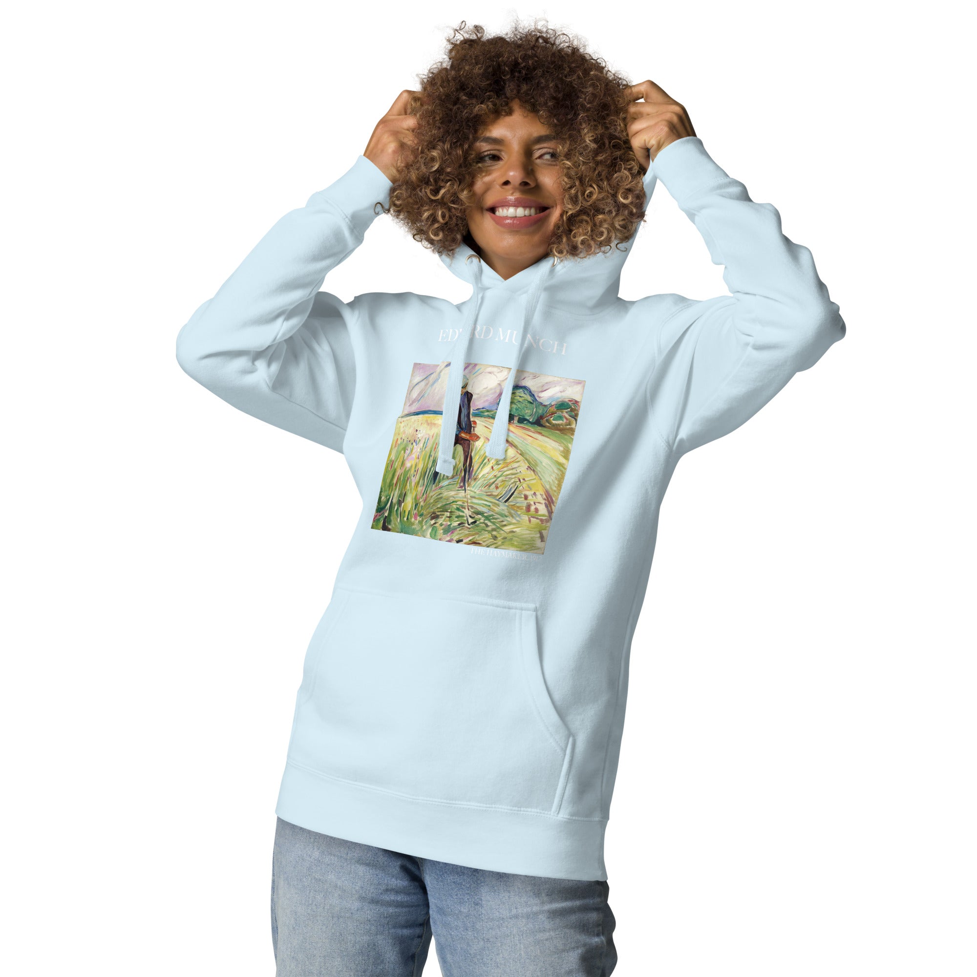 Edvard Munch „Der Heumacher“ – Berühmtes Gemälde – Kapuzenpullover | Unisex Premium Kunst-Kapuzenpullover