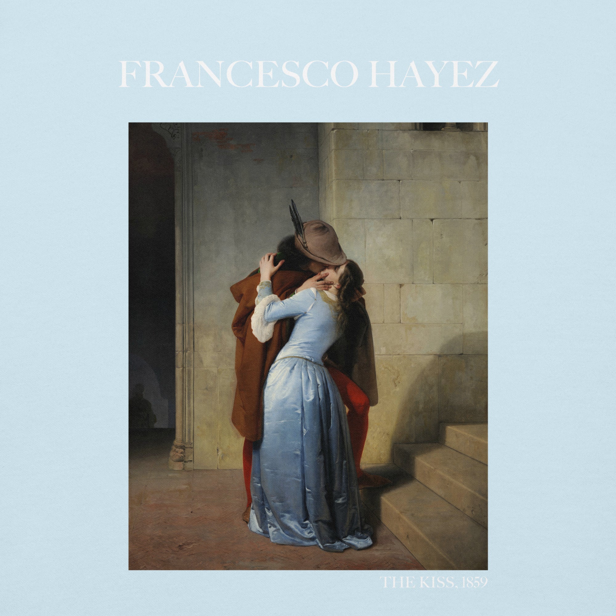 Kapuzenpullover mit berühmtem Gemälde „Der Kuss“ von Francesco Hayez | Unisex-Kapuzenpullover mit Premium-Kunstmotiv