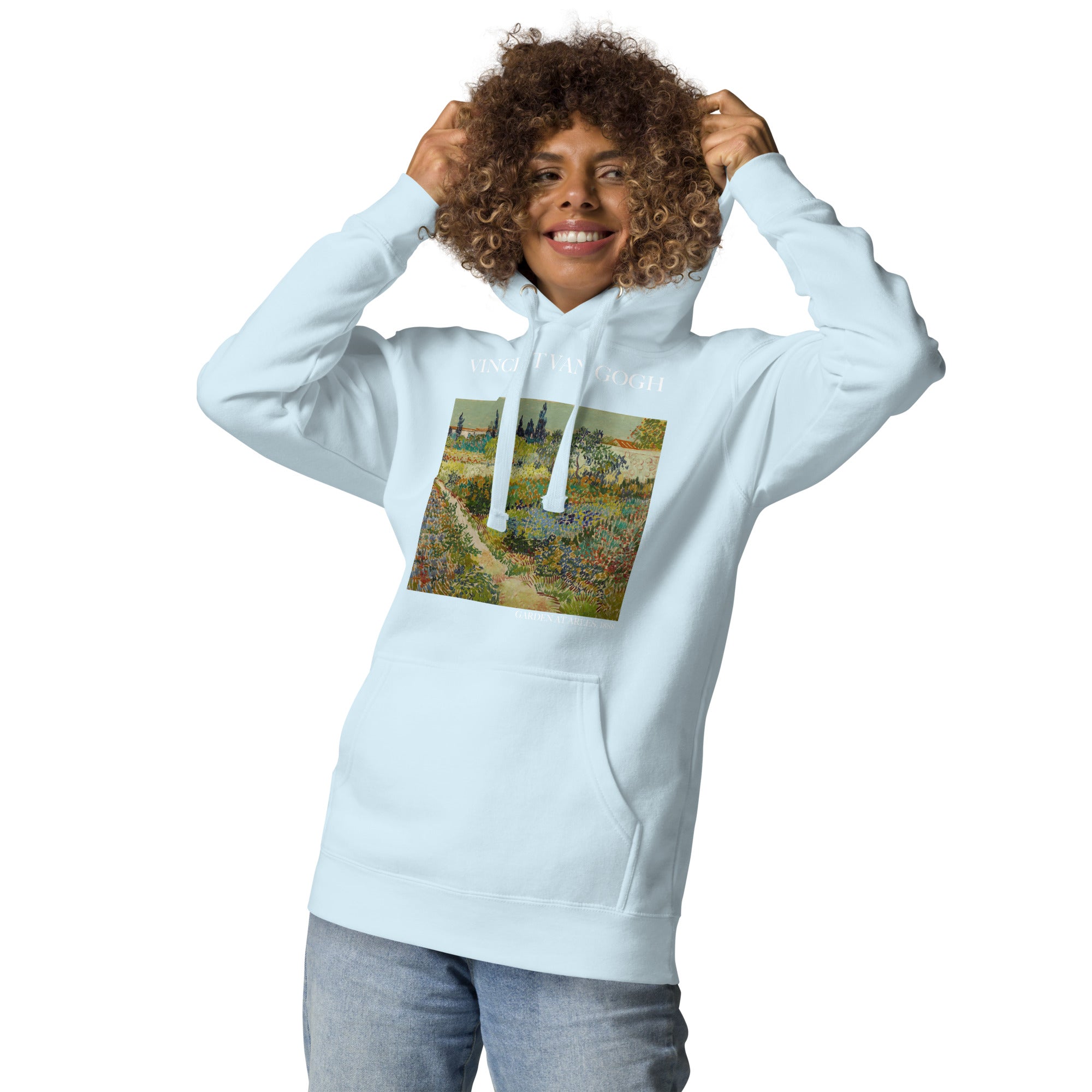 Kapuzenpullover mit berühmtem Gemälde „Garten in Arles“ von Vincent van Gogh | Unisex-Kapuzenpullover mit Premium-Kunstmotiv