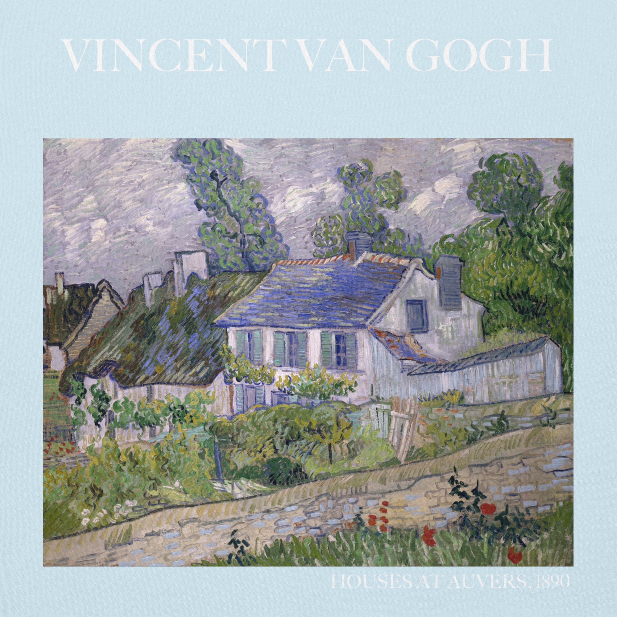 Vincent van Gogh 'Houses at Auvers' Famous Painting Hoodie | Unisex Premium Art Hoodie