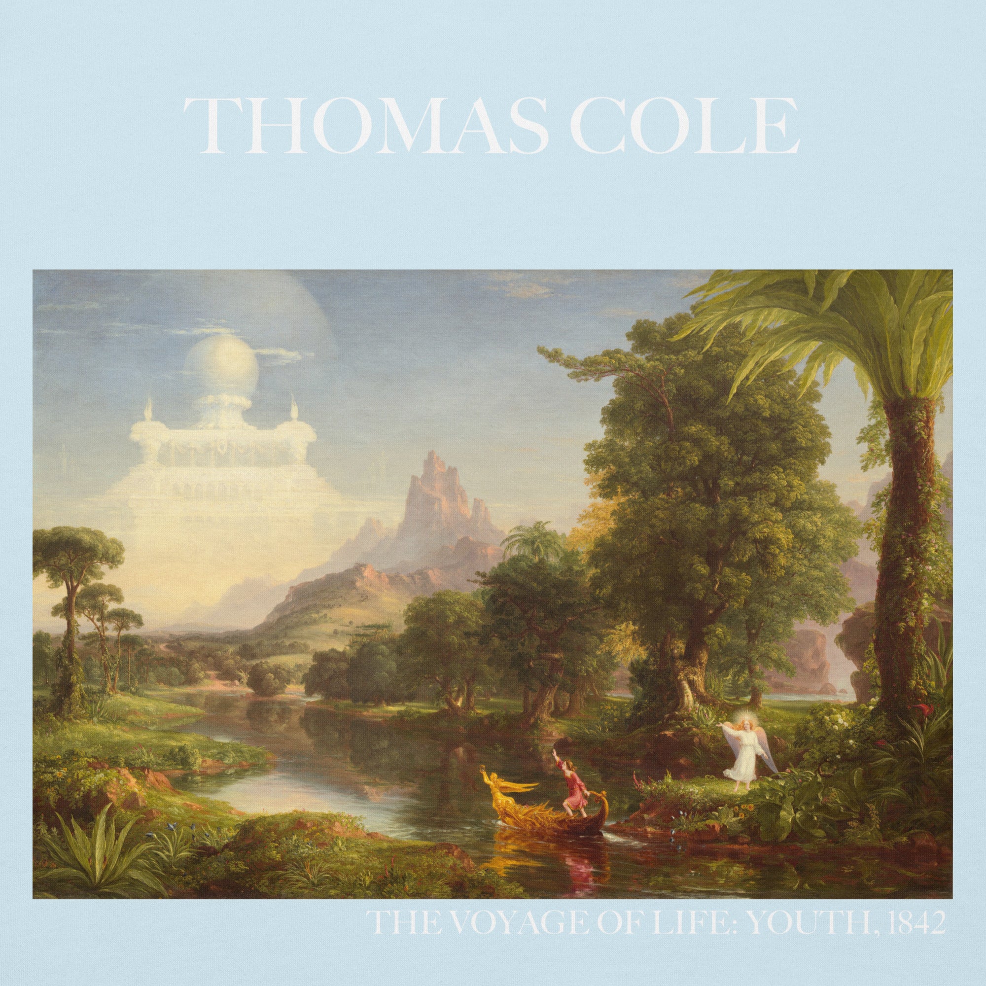 Thomas Cole 'The Voyage of Life: Youth' Famous Painting Hoodie | Unisex Premium Art Hoodie